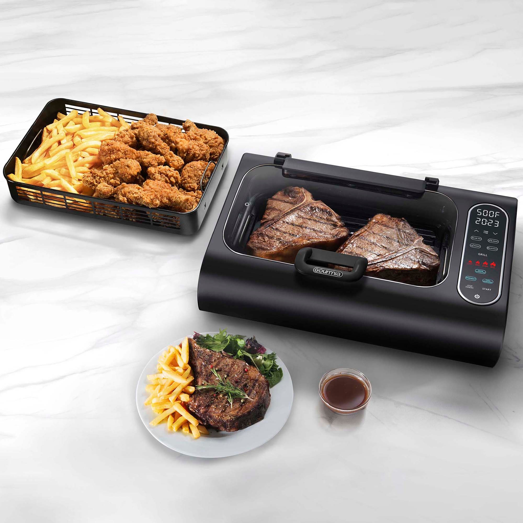 Gourmia GGA2120 Foodstation 6-Quart Black Digital 1 -Baskets Air Fryer