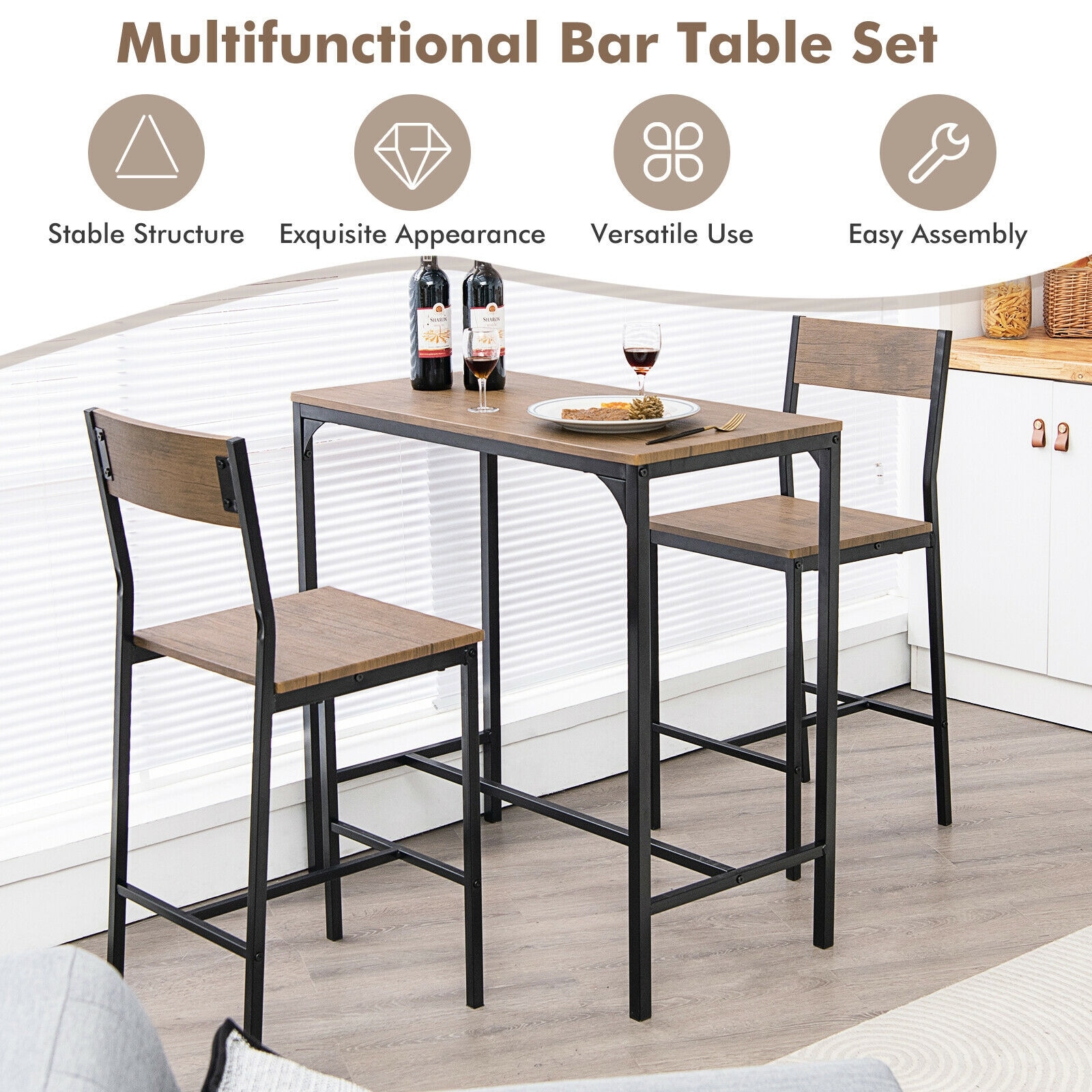 Forclover HBV-0243BK Patio-Dining-Sets - View #7