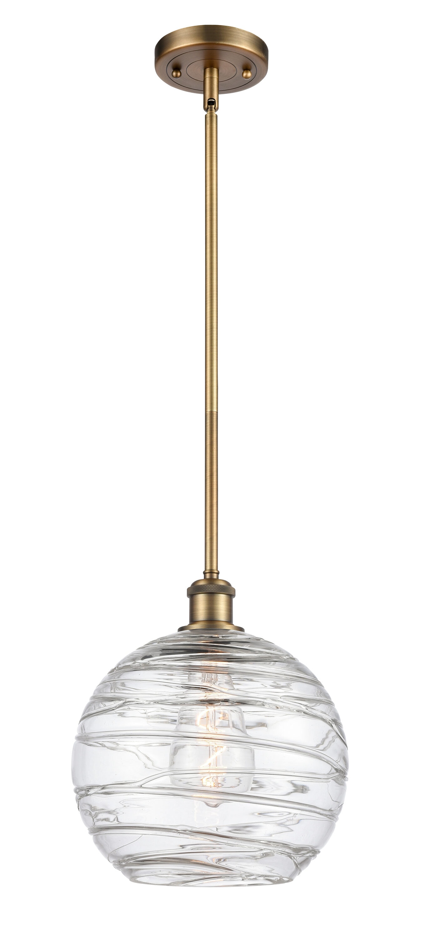 Innovations Lighting Athens Deco Swirl Clear Deco Swirl, Brushed Brass ...