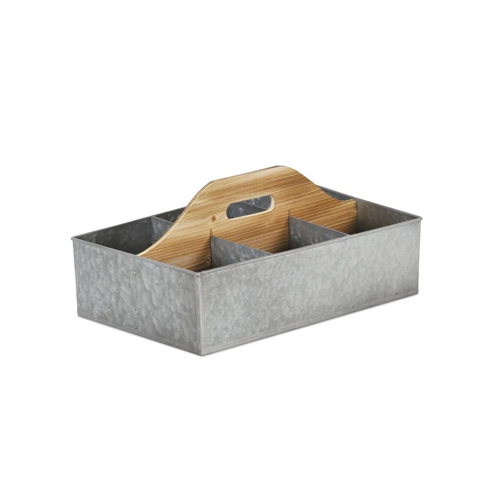 Cheung's FP-4414L Trays and caddies 9.75-in x 15-in Silver 6 Divided Rectangle Serving Caddy