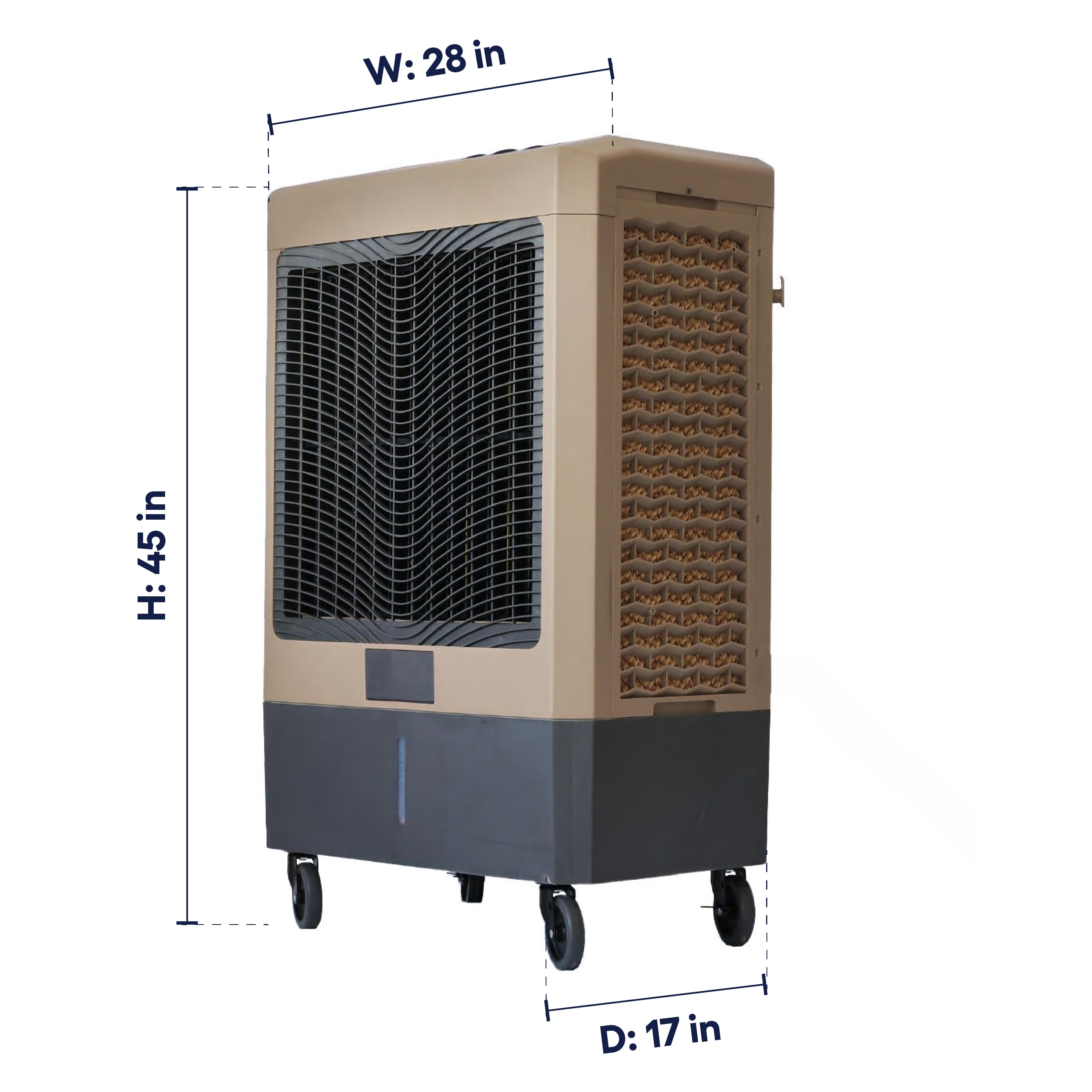 Hessaire 5300-CFM 3-Speed Indoor/Outdoor Portable Evaporative Cooler for 1600-sq ft (Motor Included)