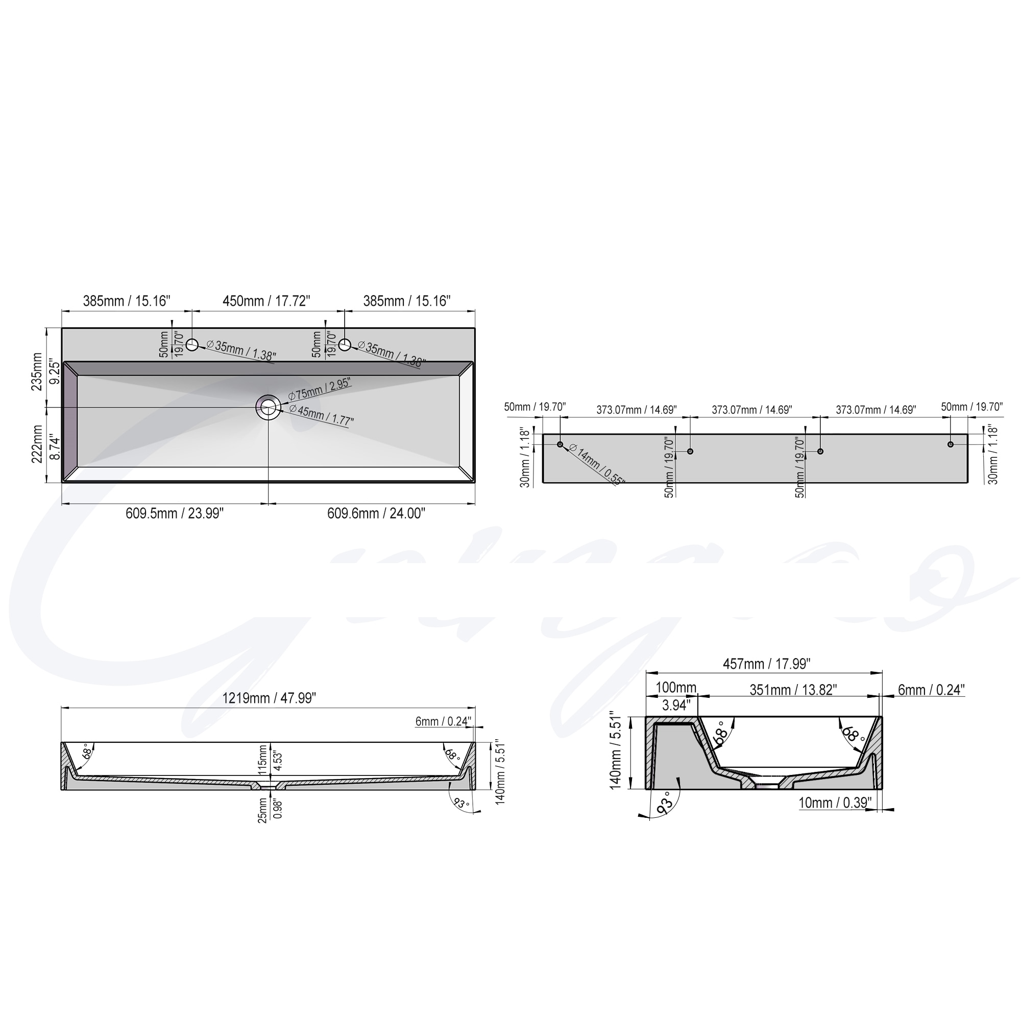 Boyel Living BL-WHITE9026D Bath-Sink - View #4