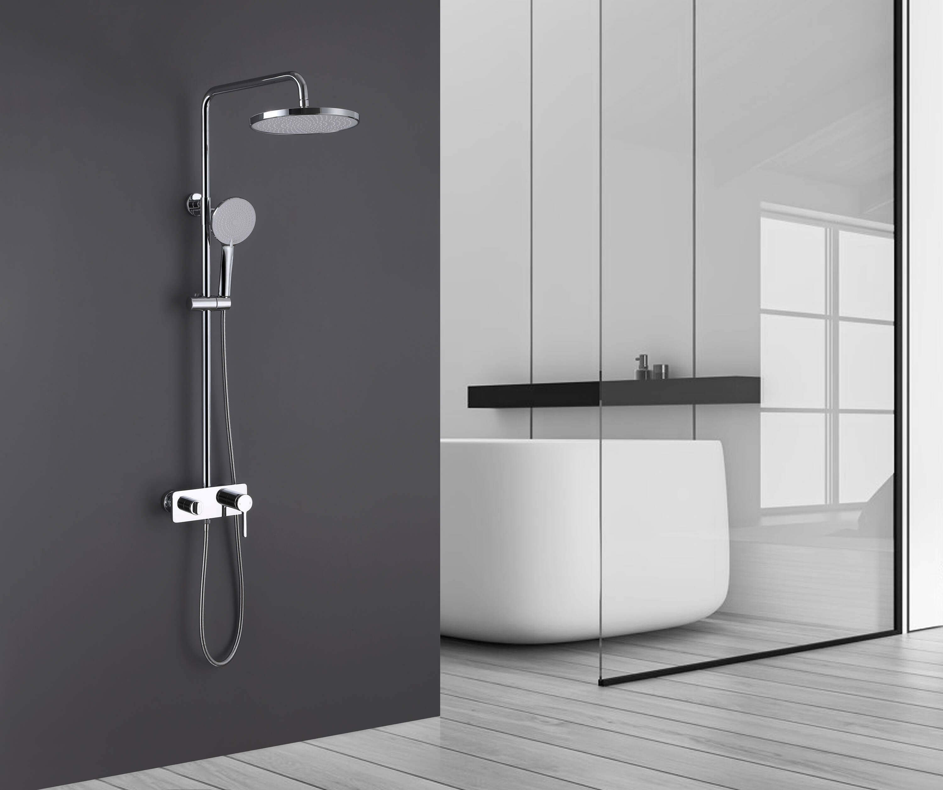 Royal Guard LSFJK0343 Showerhead-Bar-Panels - View #2