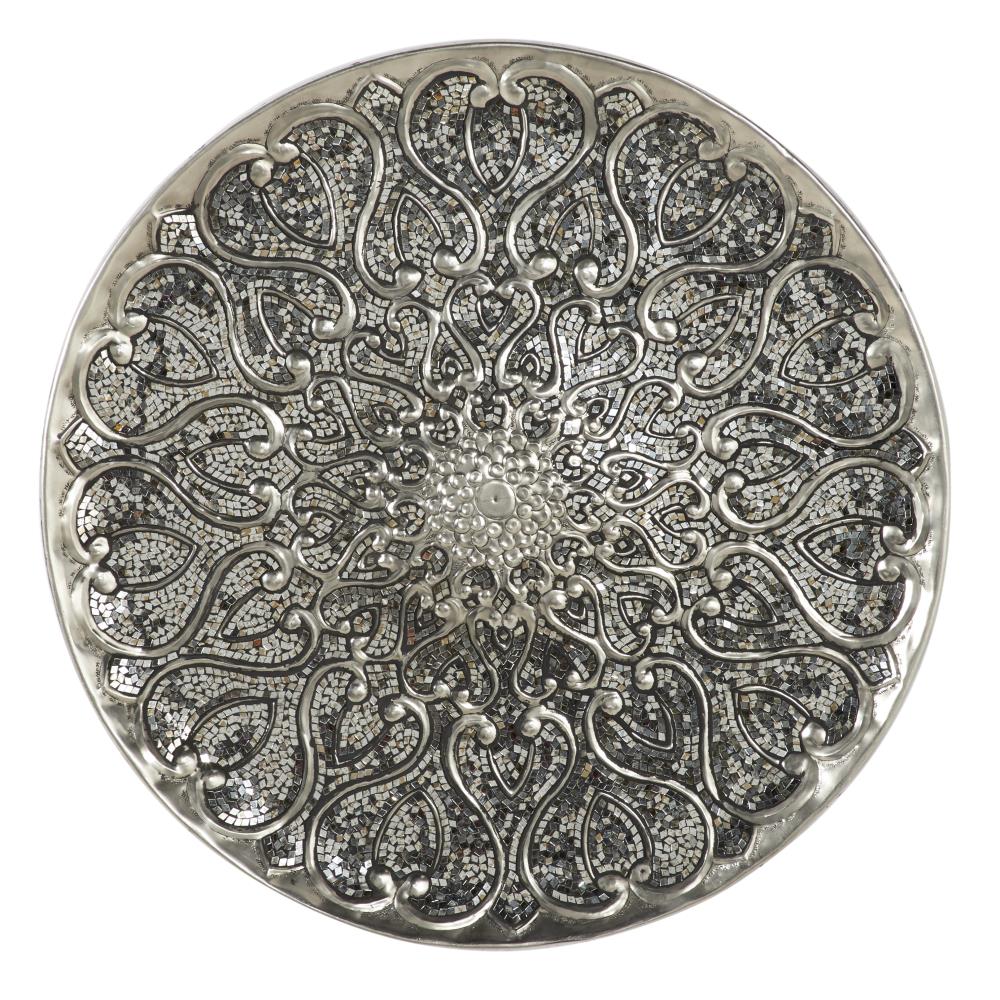 Grayson Lane 46750 32.625-in W x 32.625-in H Metal Plate with Embossed Details Abstract Wall Sculpture