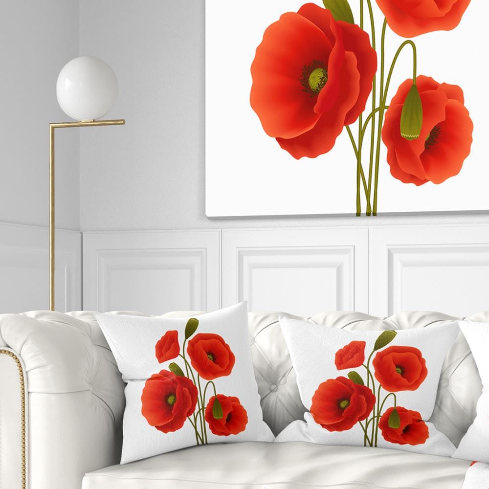 Designart CU13016-16-16 16-in x 16-in White Indoor Decorative Pillow