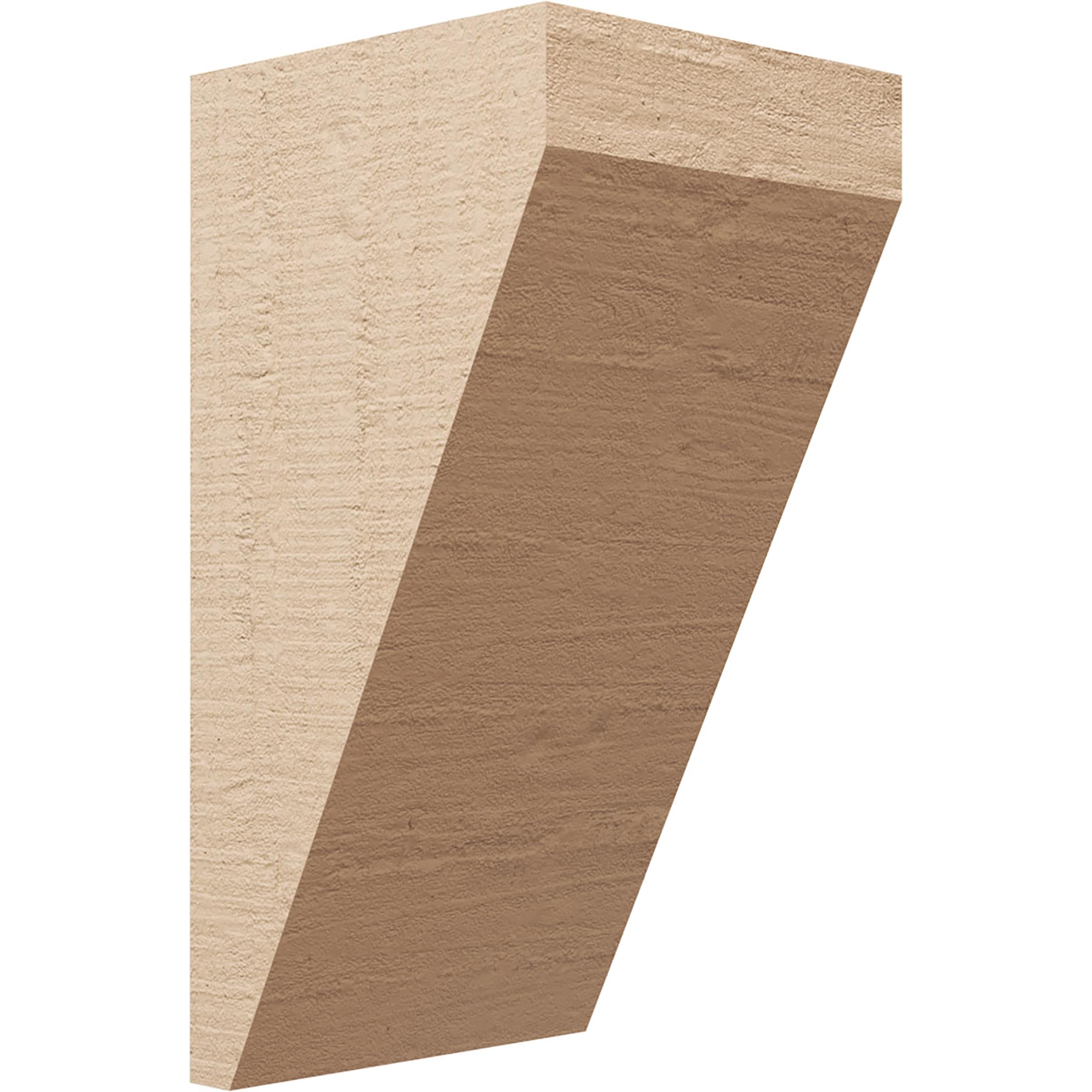 Ekena Millwork CORU12X12X24CONRCPR 12-in x 12-in x 24-in Rough Cedar Woodgrain TimberThane Primed Urethane Paintable/Stainable Corbel