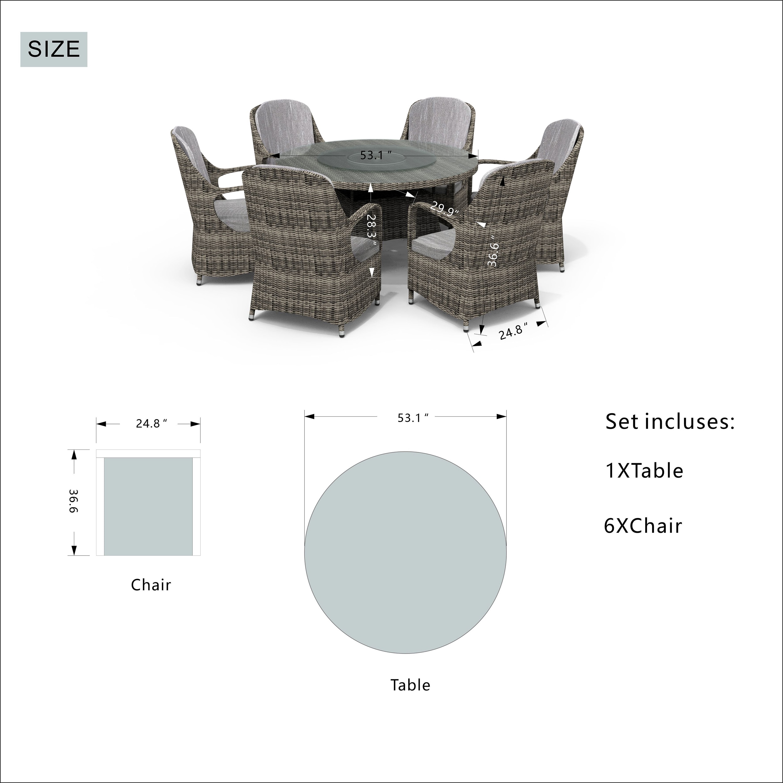 Moda Furnishings MD-PAD-1711-G Patio-Dining-Sets - View #2