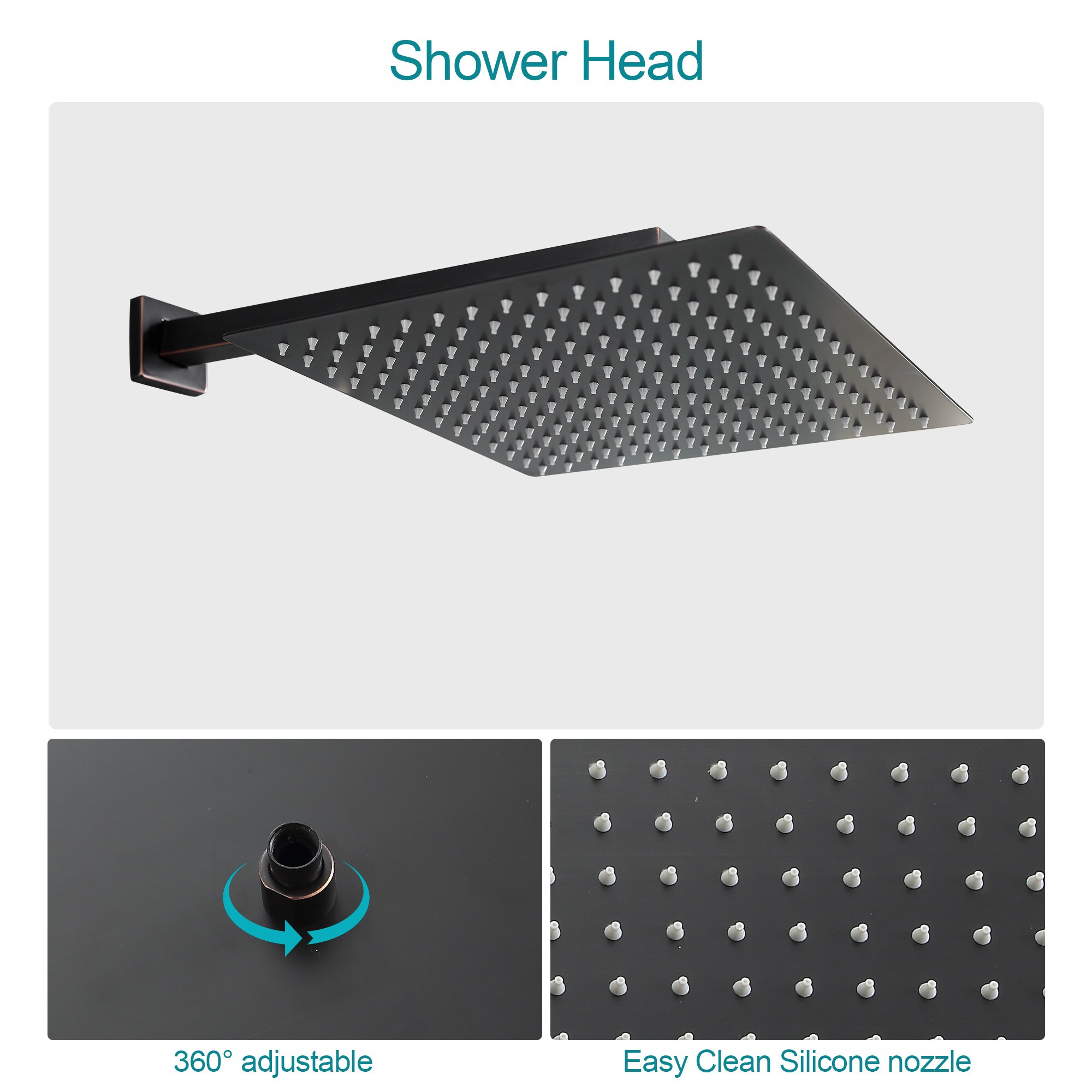 square cube Matte Black shower Square hand held head WELS Watermark New 