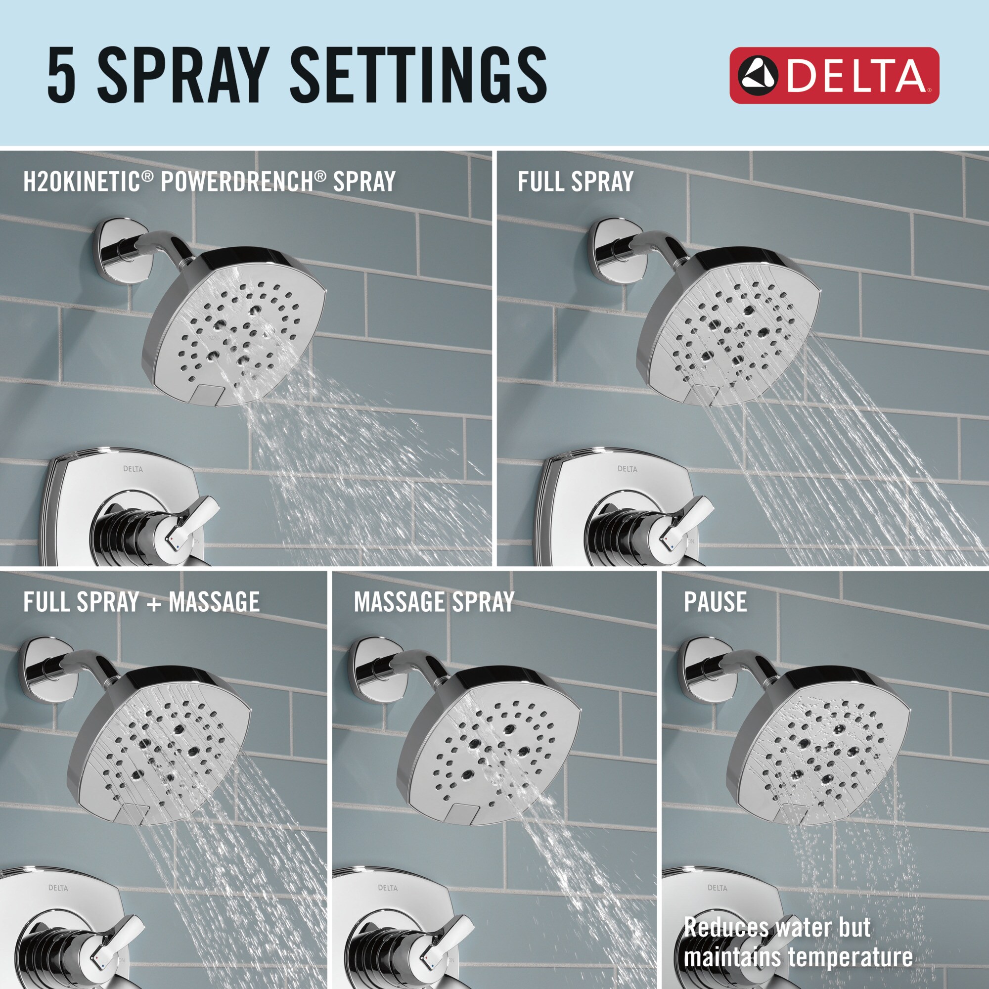 Delta T17276-PR Tub-Shower-Faucets - View #4