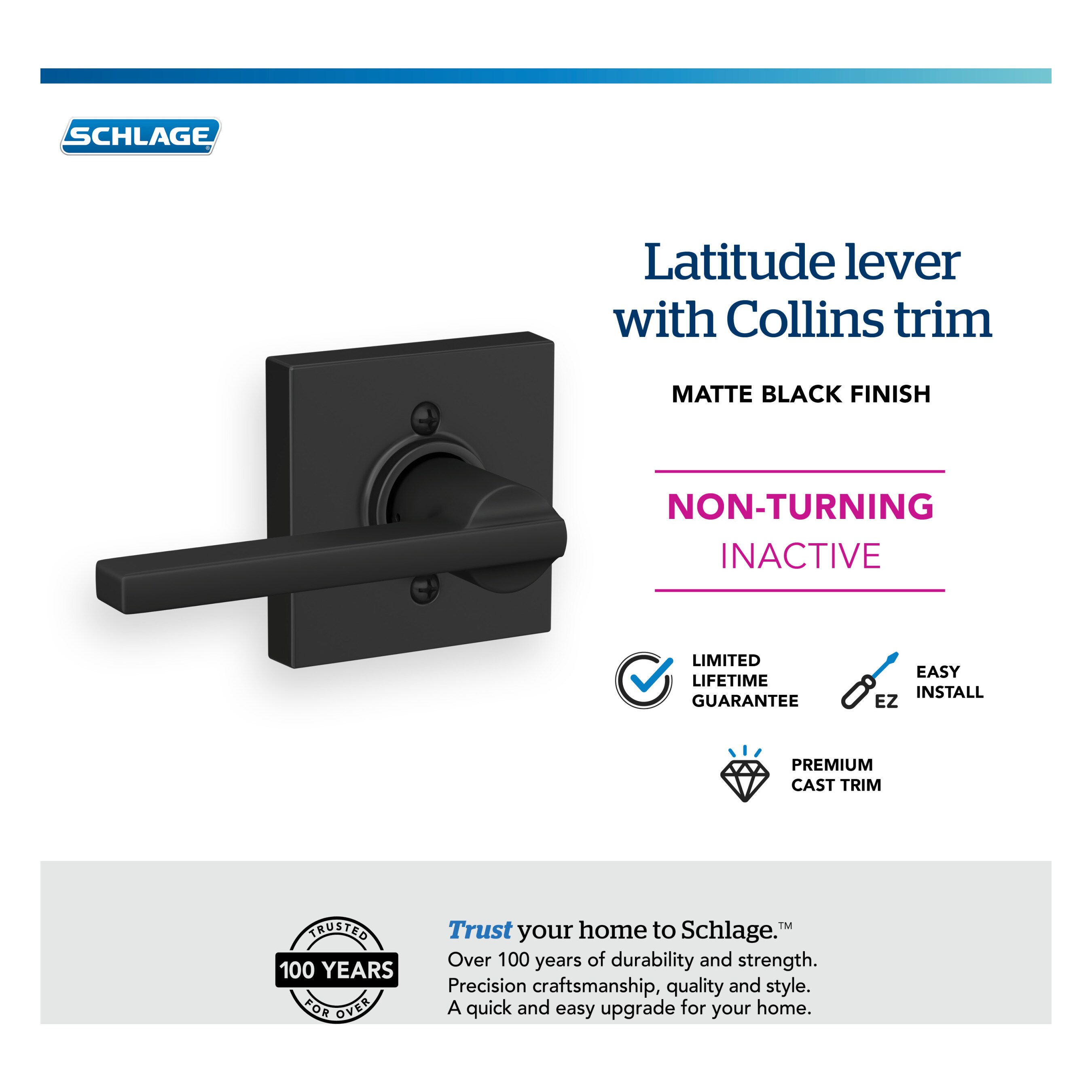 Schlage F170 LAT 622 COL Door-Handles - View #3