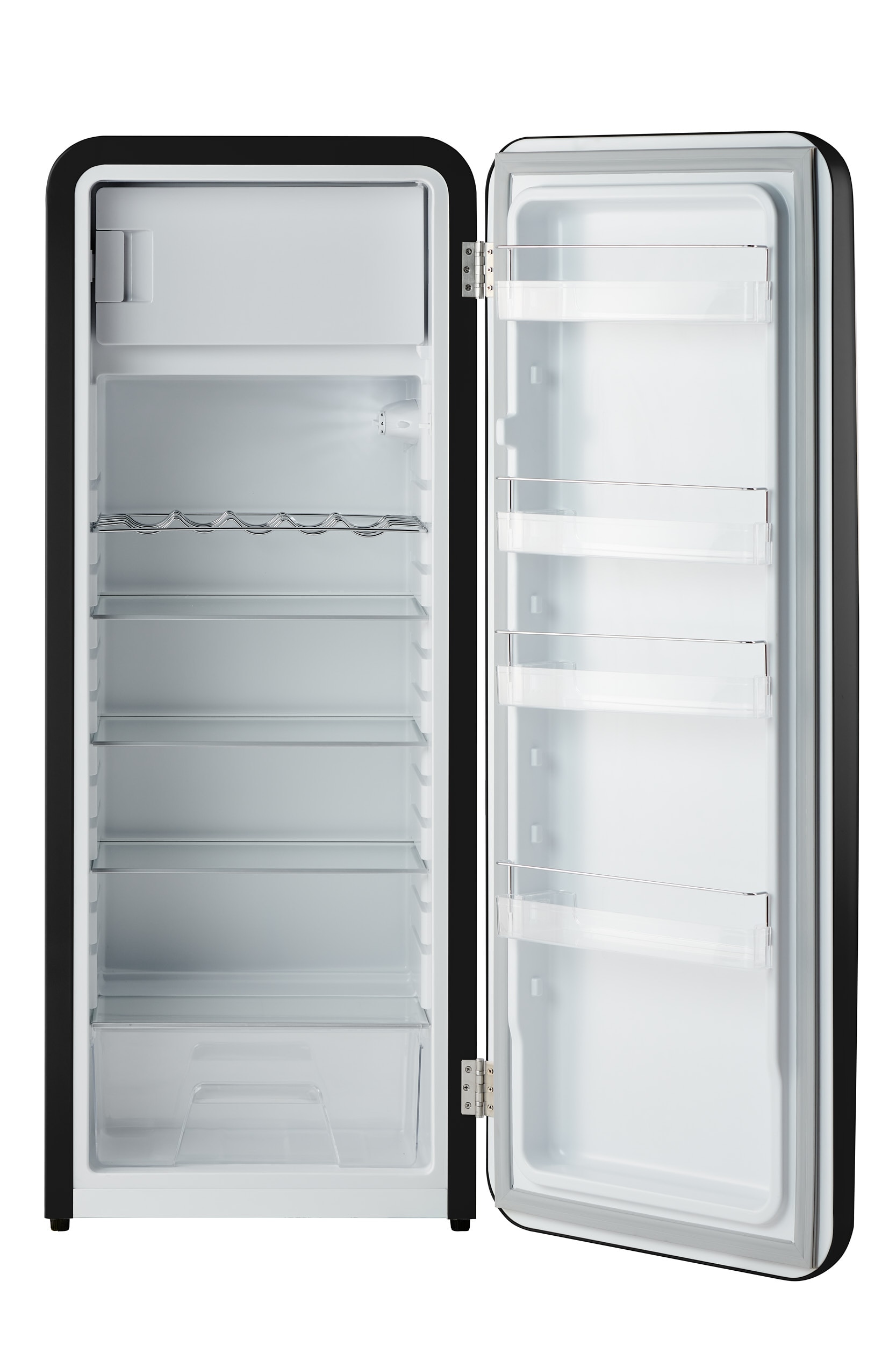 swan tall fridge black