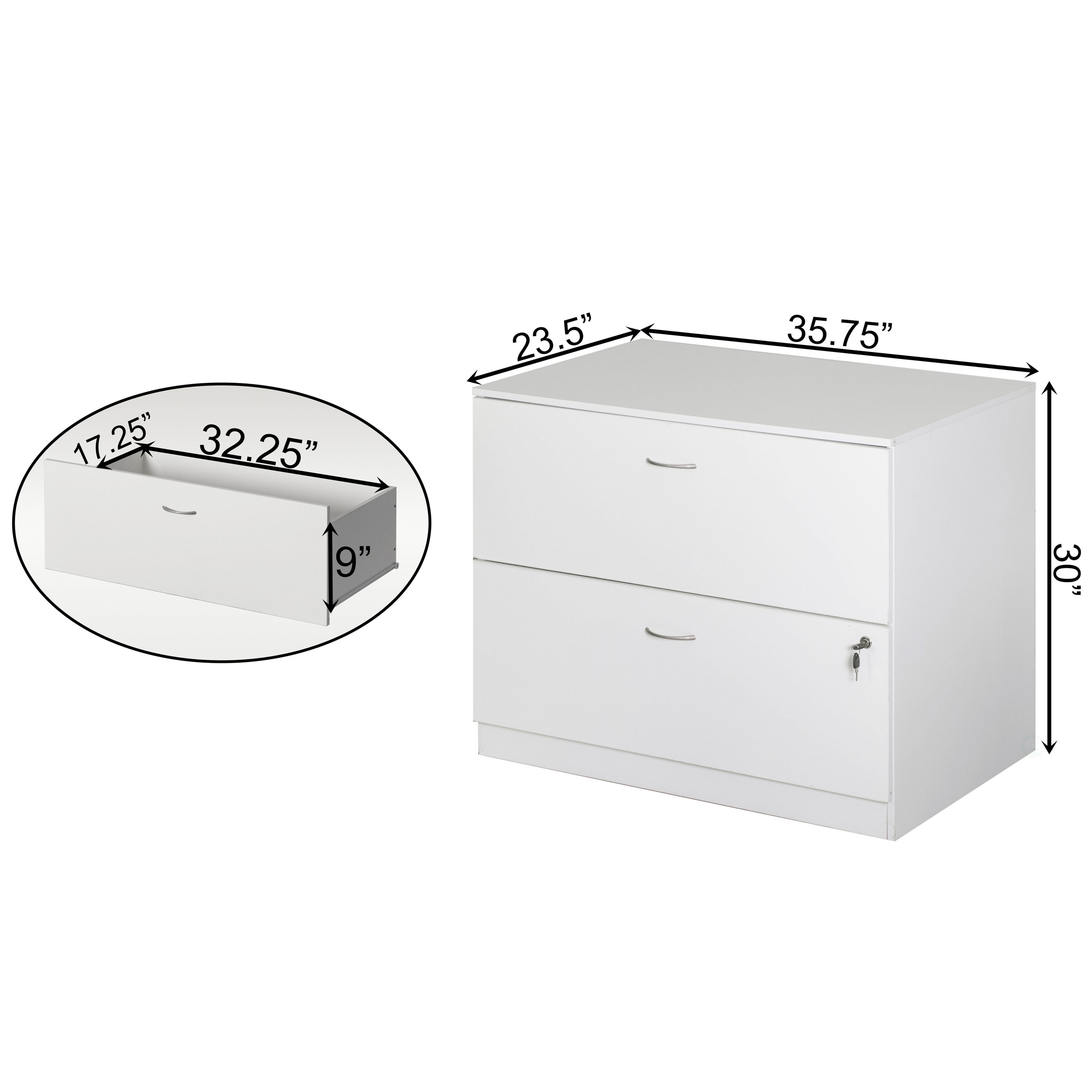Basicwise QI004697.WT Filing-Cabinets - View #4