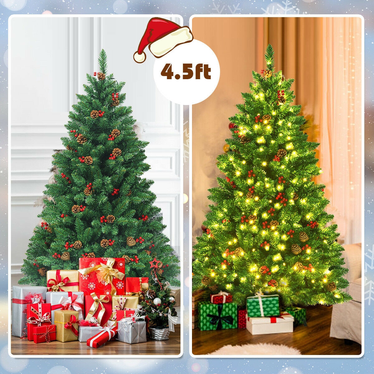WELLFOR CM-HFY-22850US Artificial-Christmas-Trees - View #8