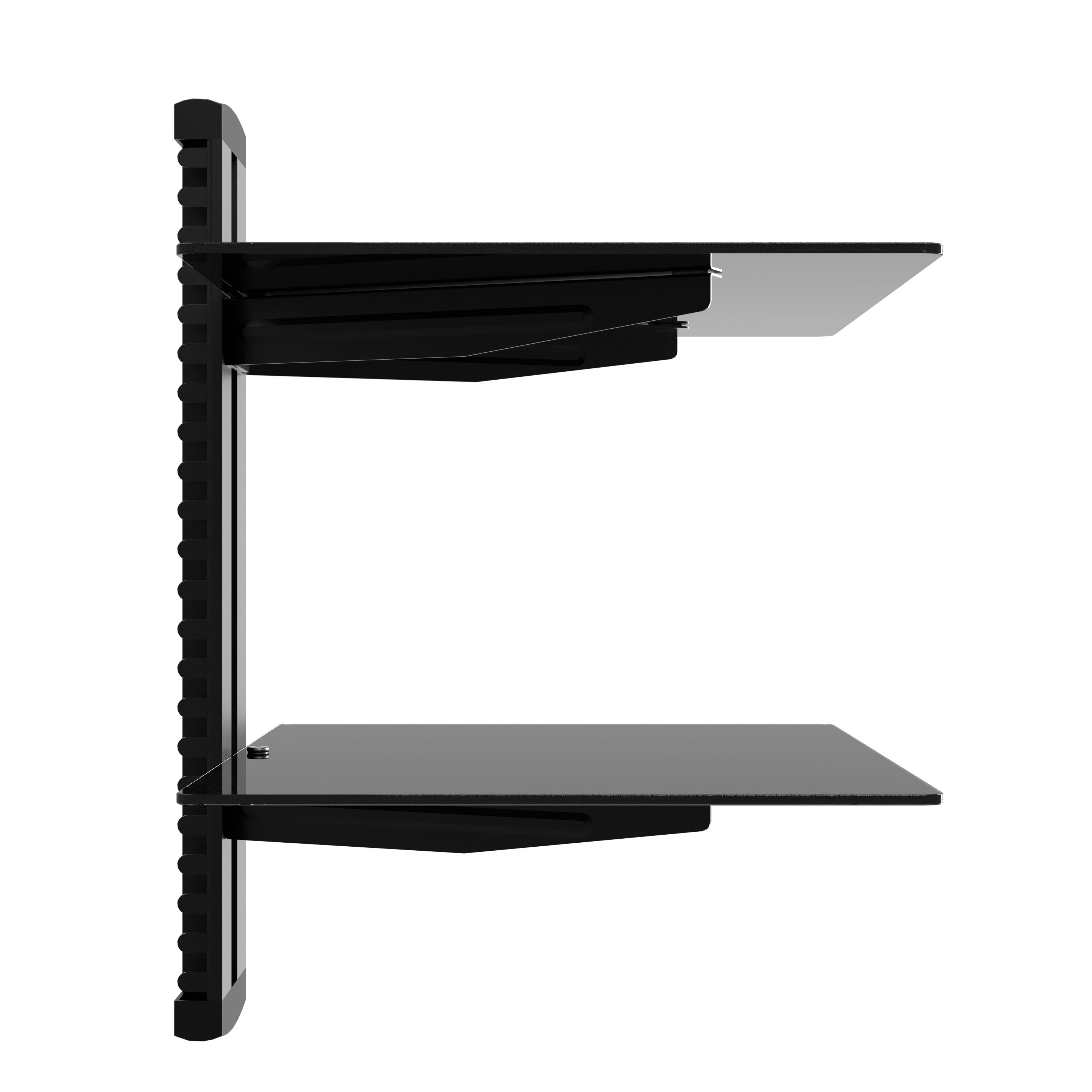 MOUNT-IT! 9.75 in. Corner Tempered Glass Decorative Wall Shelf