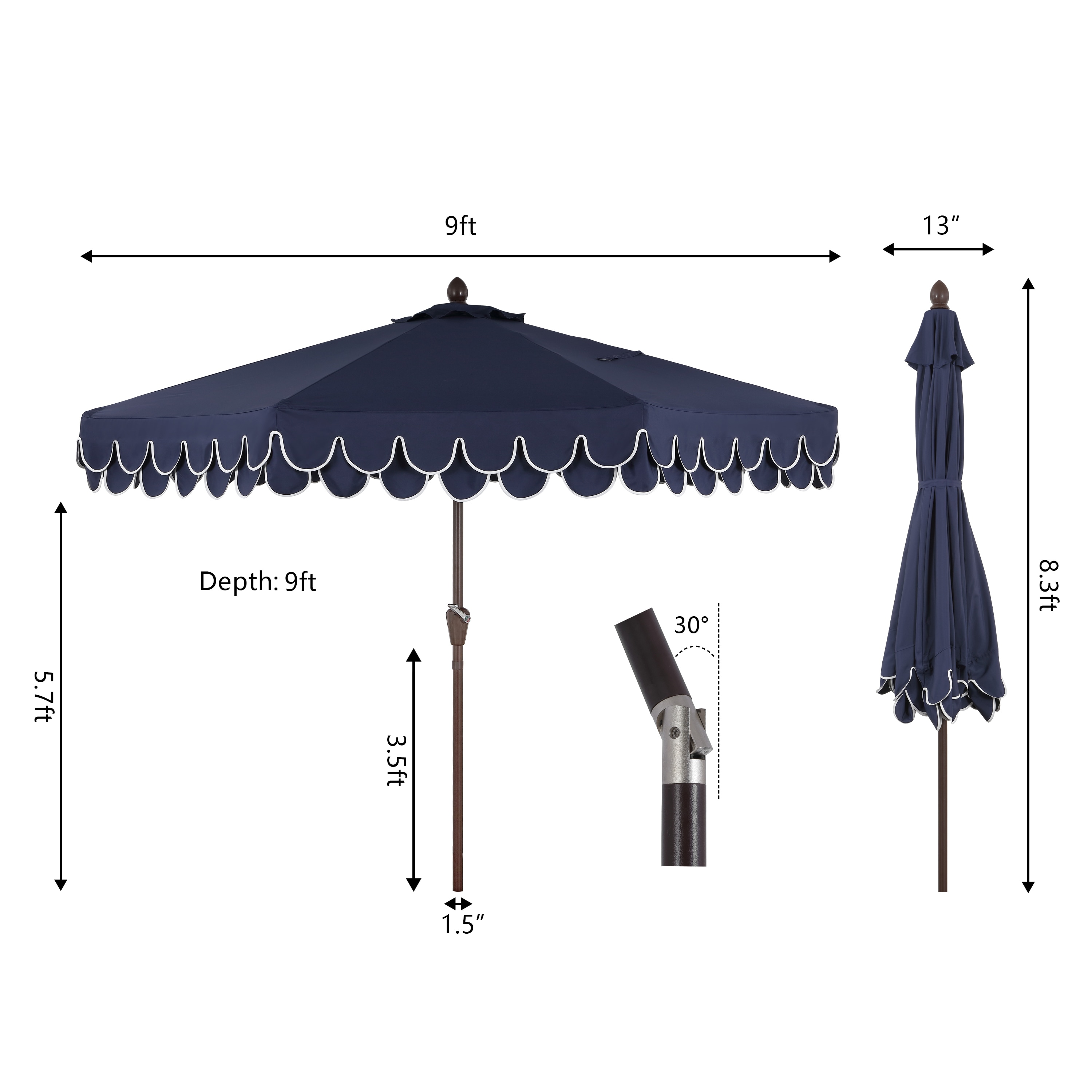JONATHAN  Y UMB1002B Umbrellas-2 - View #4