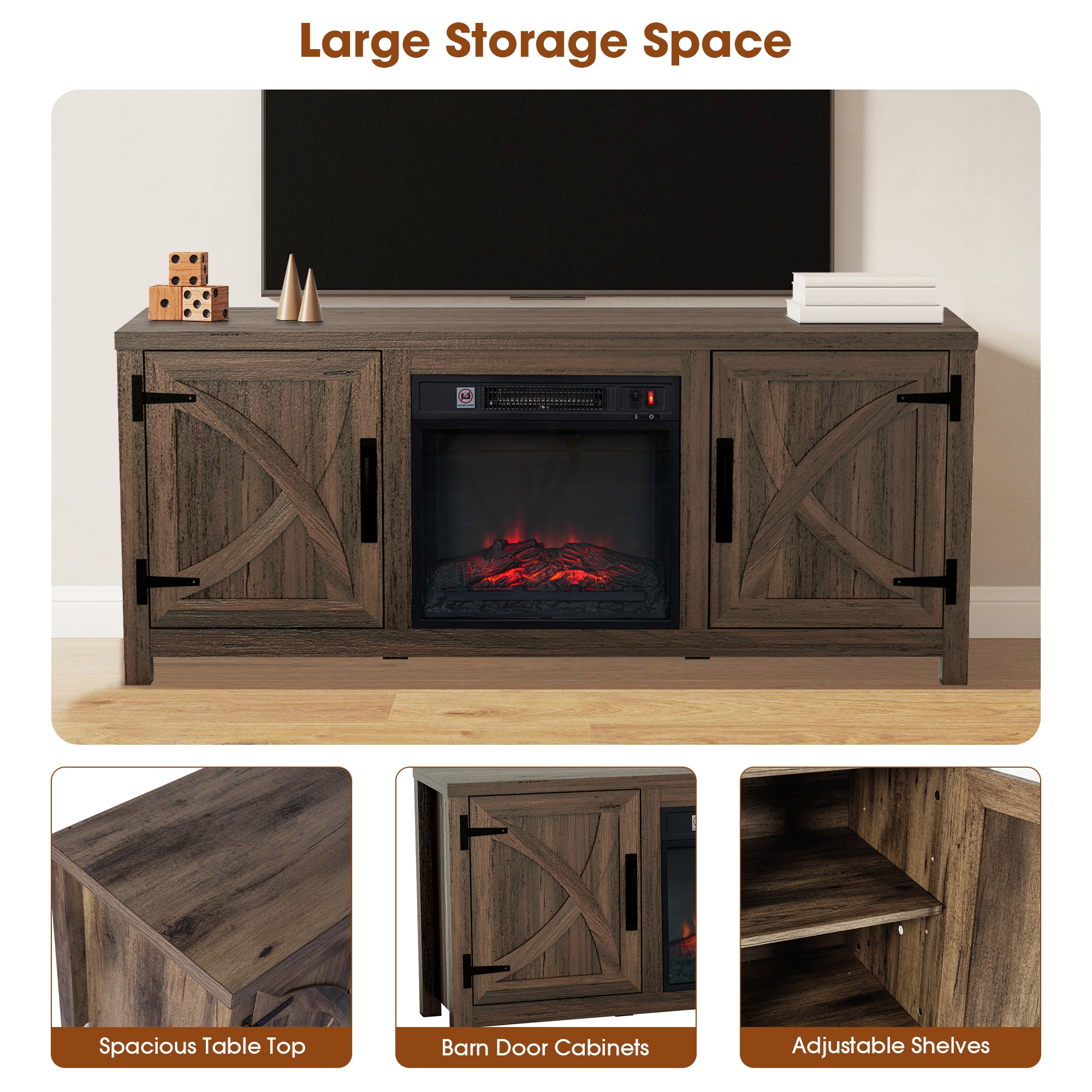 IHOMEadore BBJ01065-58-DOK Electric-Fireplaces - View #2