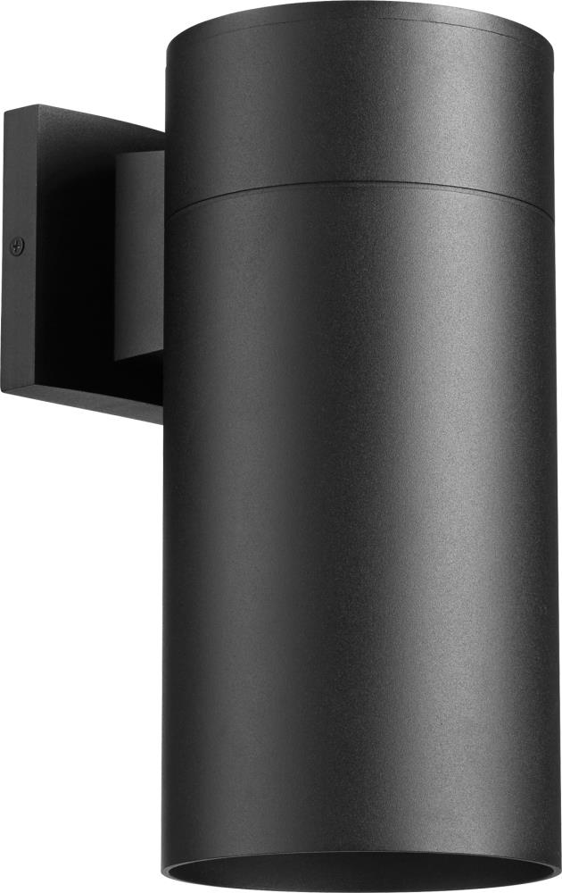 Cylinder 1-Light 12-in H Matte Black Outdoor Wall Light | - Quorum International 721-69