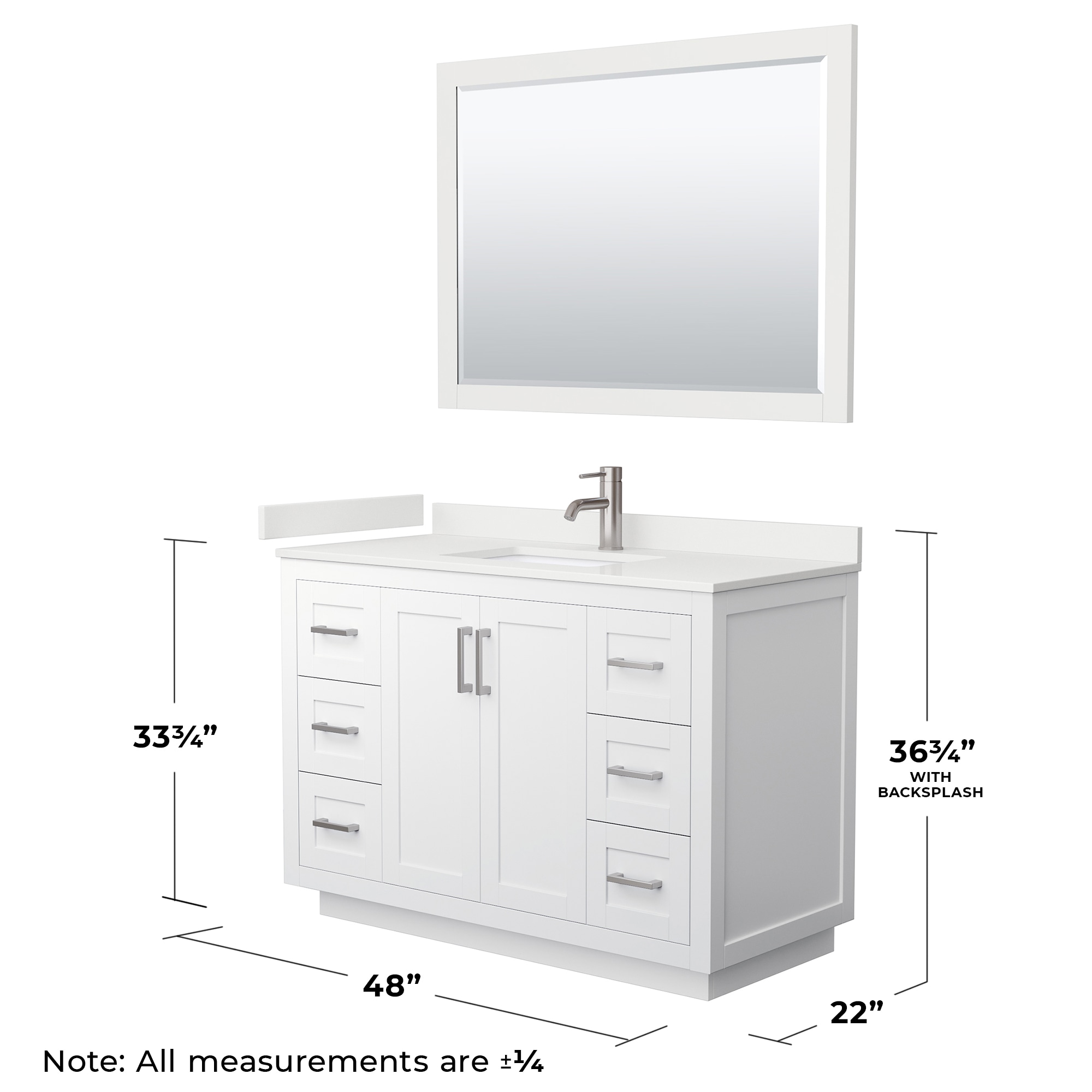 Wyndham Collection WCF292948SWHWQUNSM46 Bath-Vanity-Combo - View #6