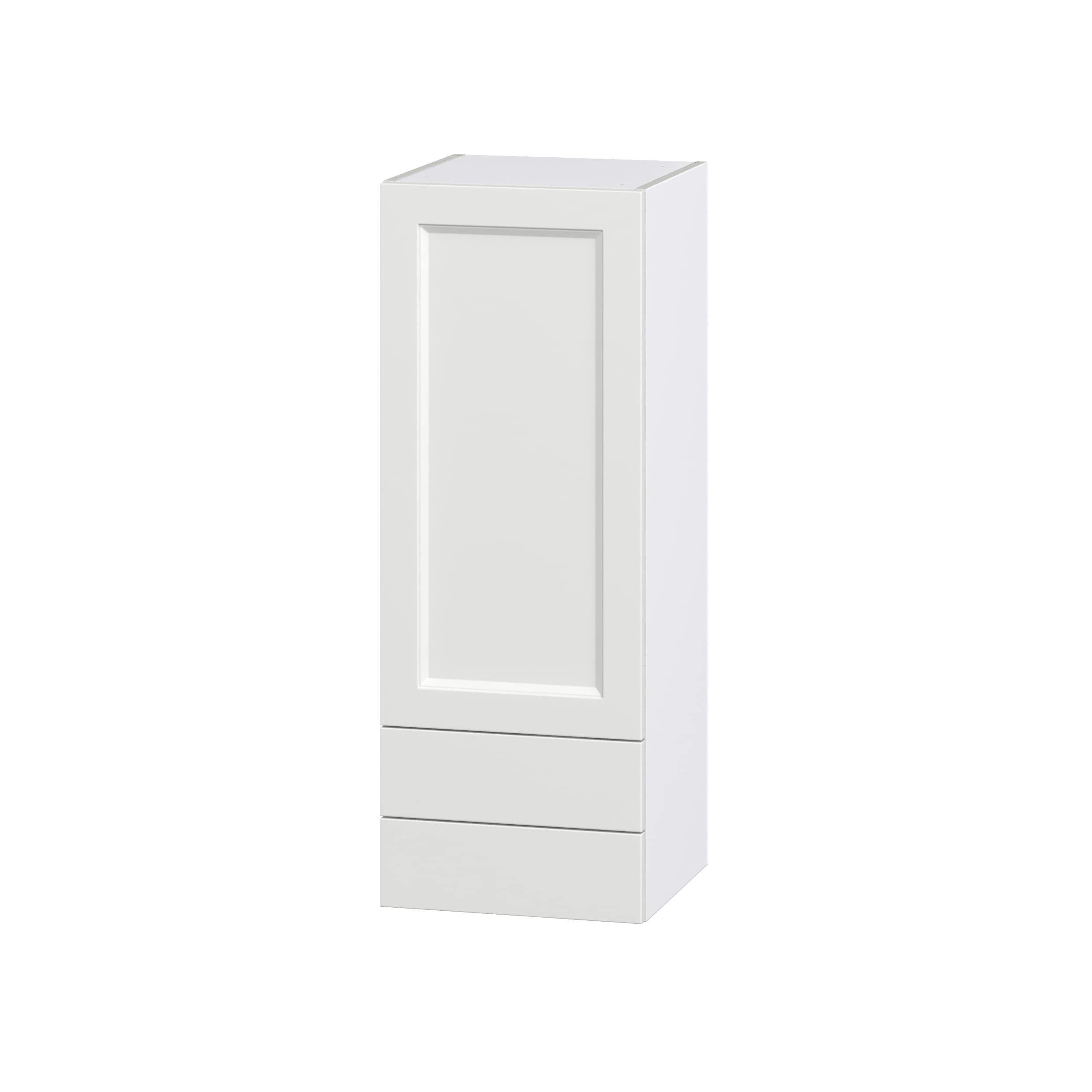 Hugo&Borg DSW1540B(L/R)-RI Riviera 15-in W x 40-in H x 14-in D Bright White 2 -Drawers Wall Fully assembled Cabinet (Recessed Panel Shaker)