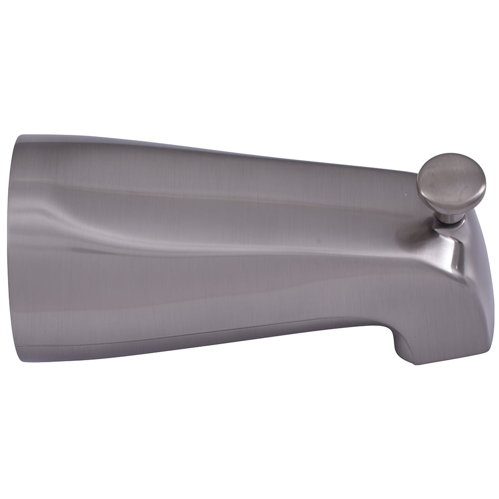 EZ-FLO 15088 Brushed Nickel Wall-mount Universal Fit Bathtub Spout With Diverter