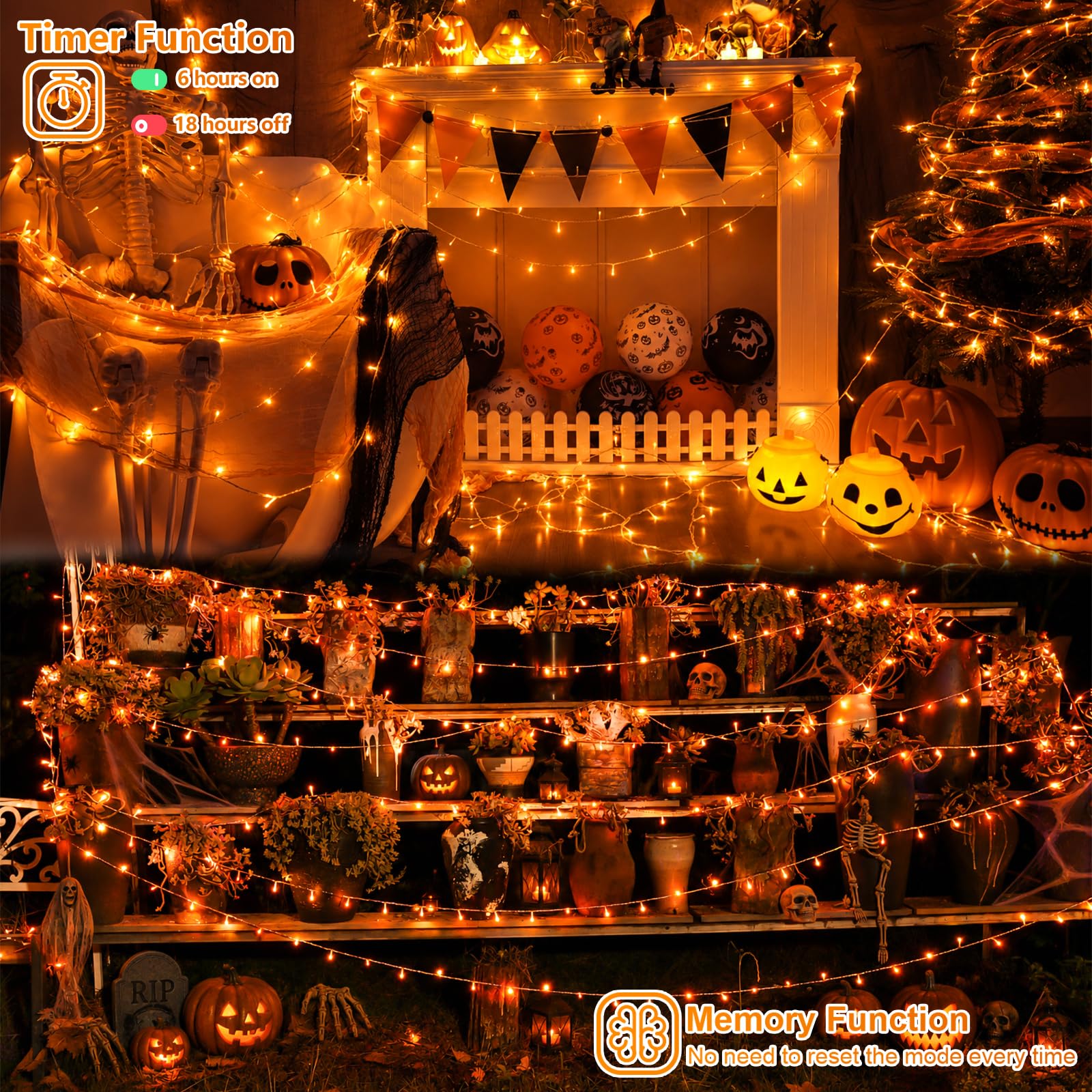 Oyezvary LOZ0812O181 Halloween-String-Lights - View #6