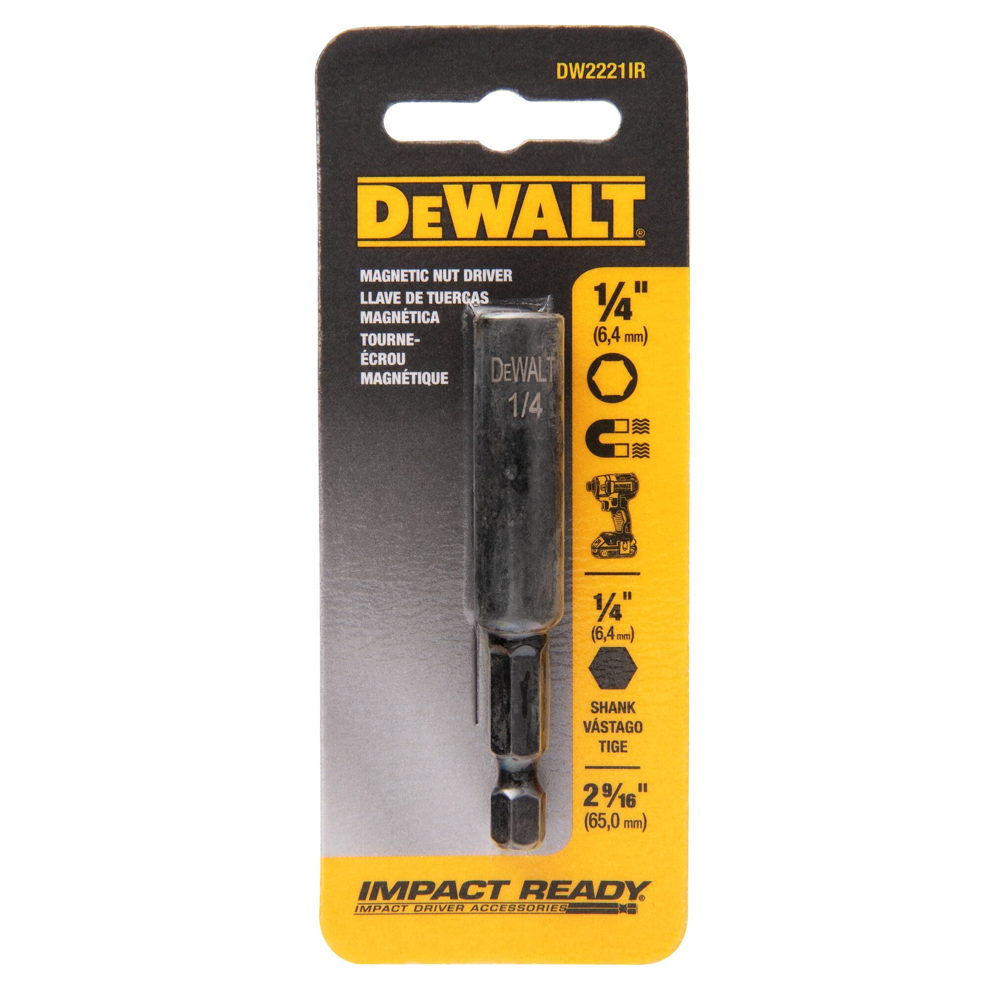 DEWALT 1/4-in x 2-9/16-in Hex Nut Driver in the Nut Drivers