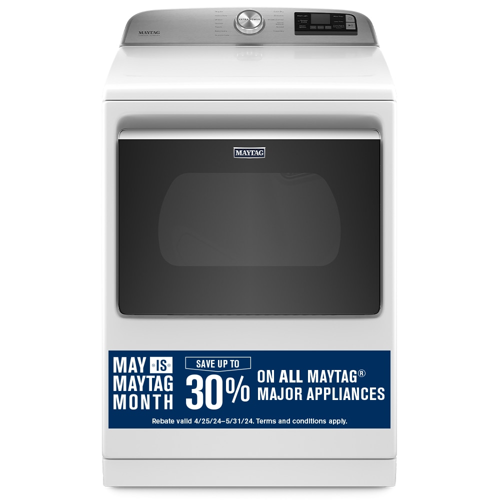 Maytag Smart Capable 7.4-cu ft Steam Cycle Smart Electric Dryer 