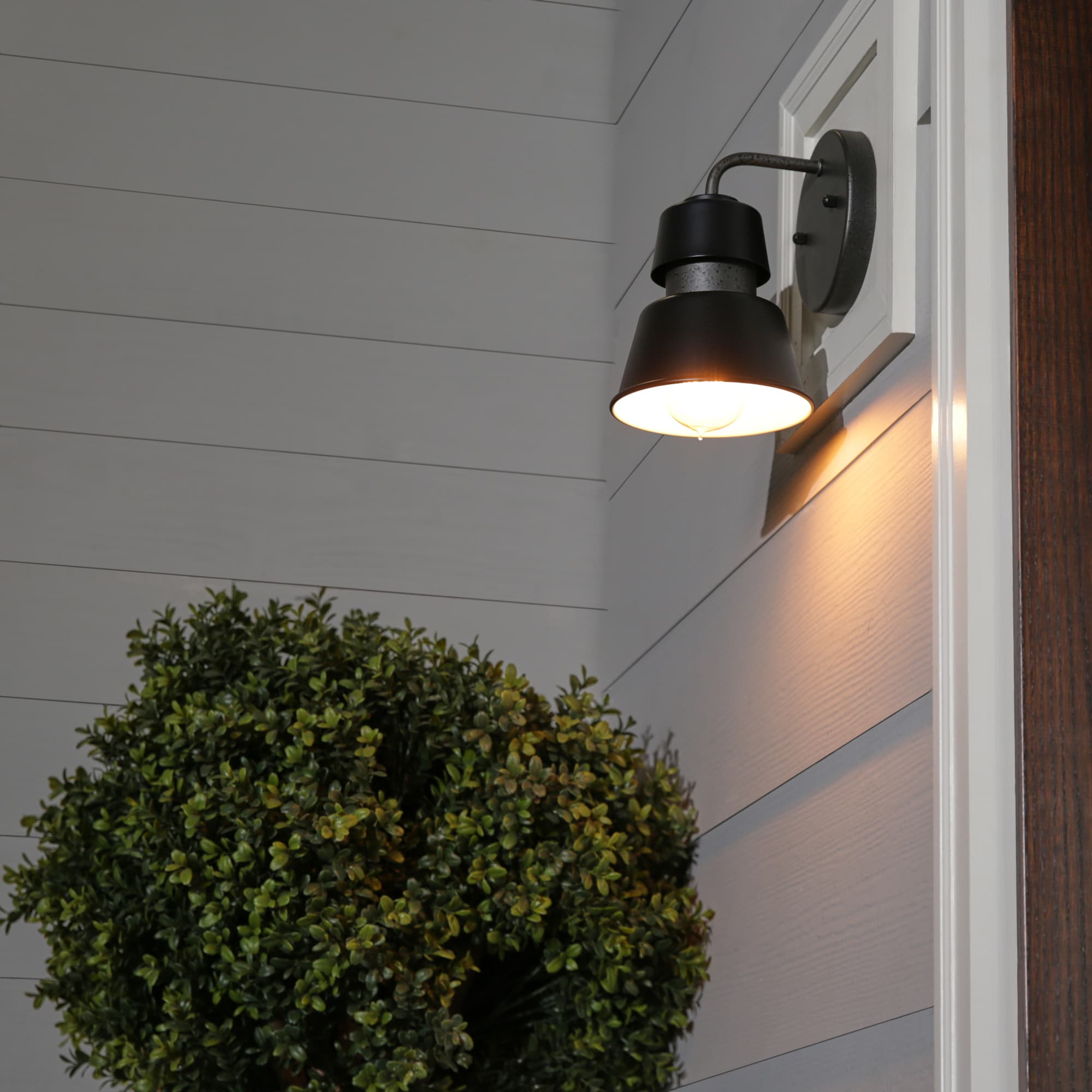 Kichler Lozano 1-Light 8-in H Black Outdoor Wall Light at Lowes.com