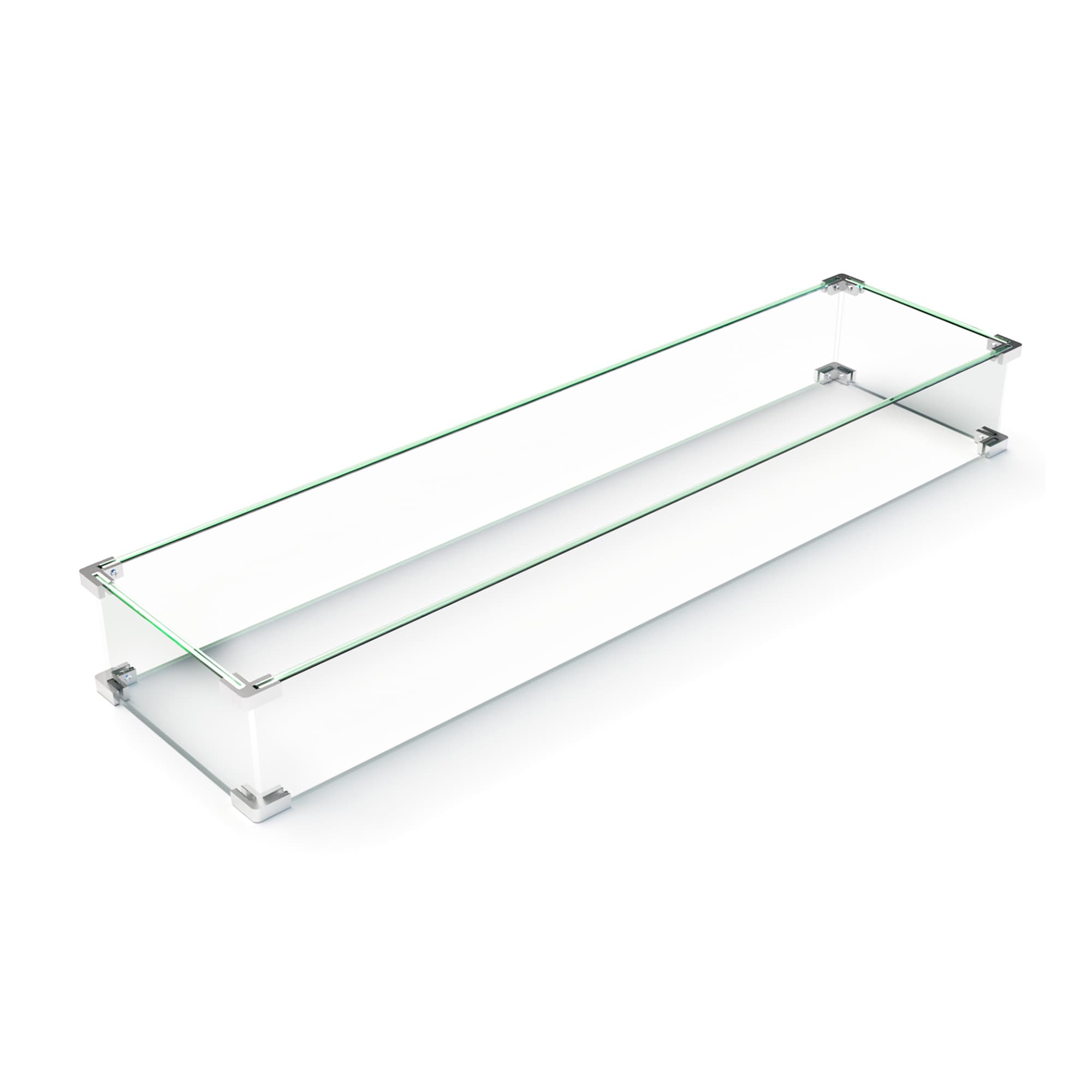 UPHA PL-56BLZ 35-Inches Clear Glass Fire Pit Wind guard