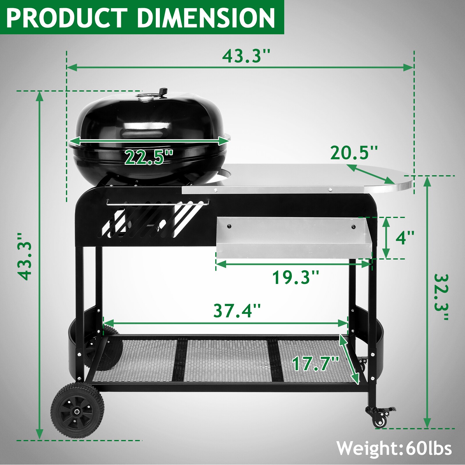 Winado LO1G57000898 Charcoal-Grills - View #4