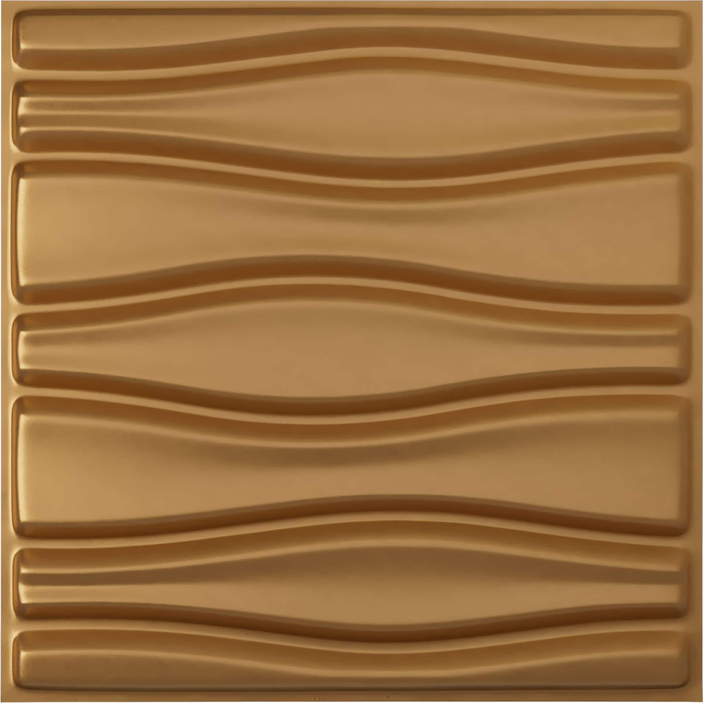 Ekena Millwork WP20X20ATBGL 19-5/8-in x 19-5/8-in Embossed Paintable/Stainable Gold PVC Abstract Wall Panel ( 2.67-sq ft )