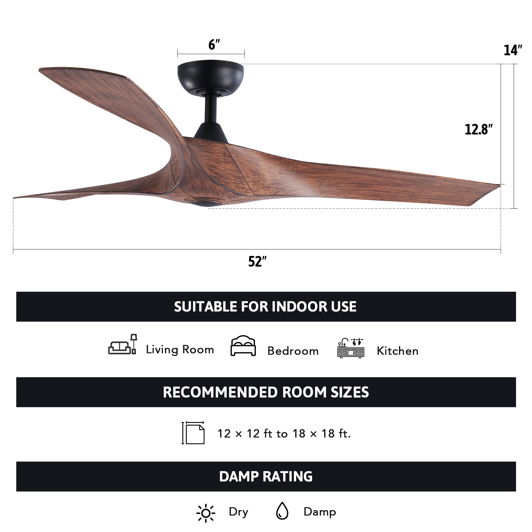 CO-Z CFN-1504-OZ Ceiling-Fans - View #7