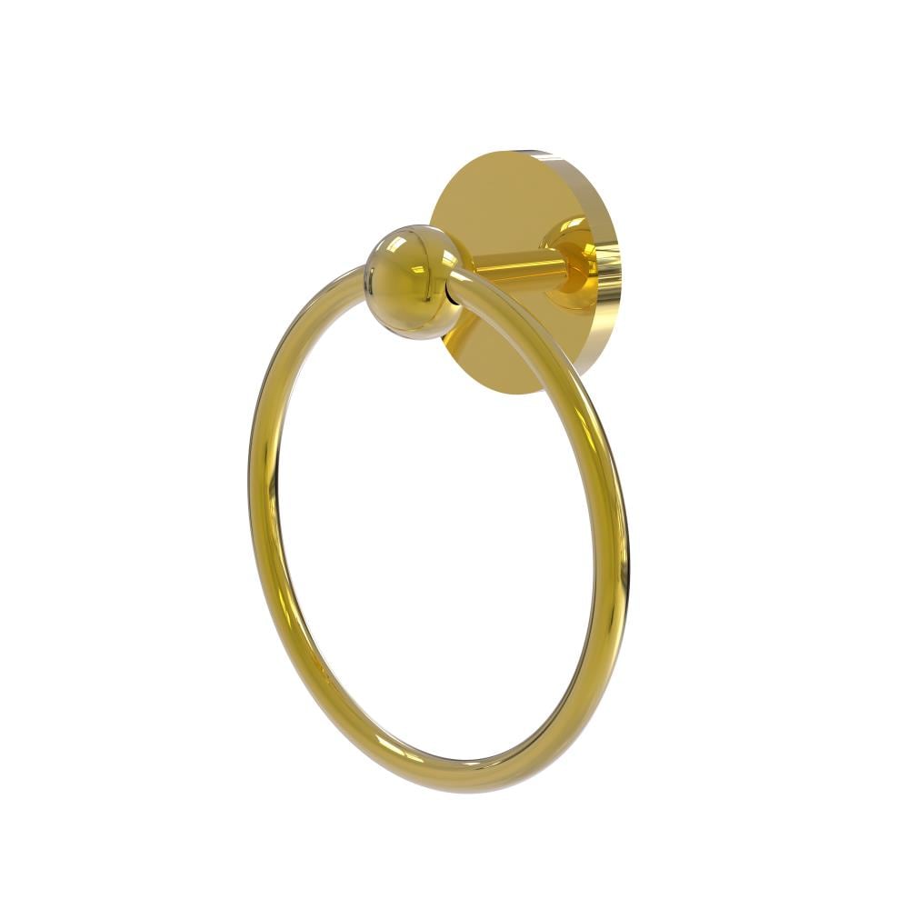 Allied Brass 1016-PB Skyline Polished Brass Wall mount Single Towel Ring