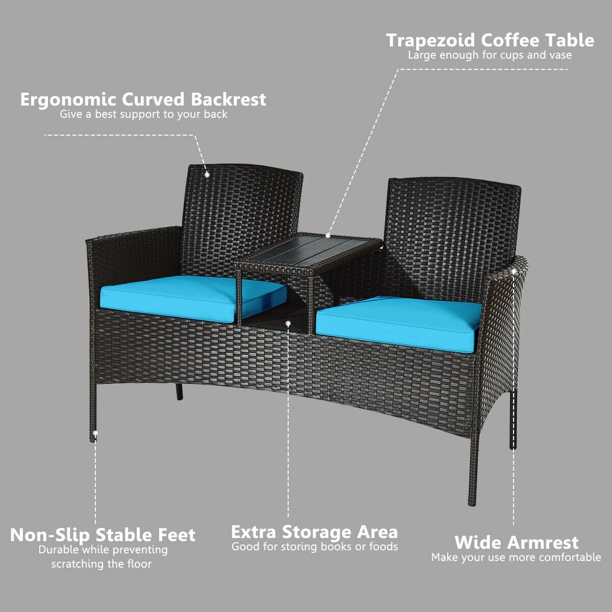 Clihome CWCH-HW63233TU Patio-Conversation-Sets - View #8