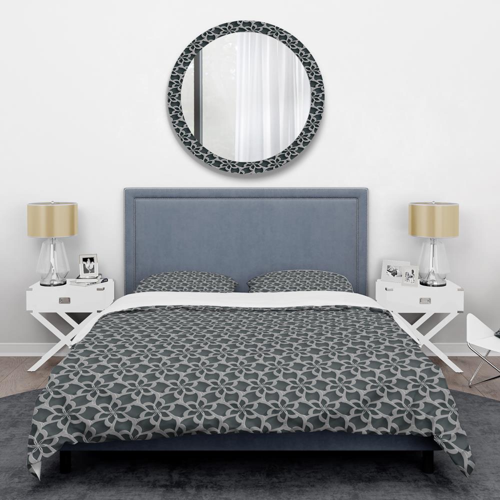 Designart BED24642-T 3 -Piece Black Twin Duvet cover Set