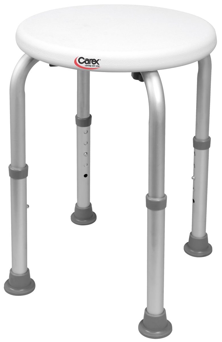 Carex Health Brands White Plastic Freestanding Shower Chair (Ada Compliant)