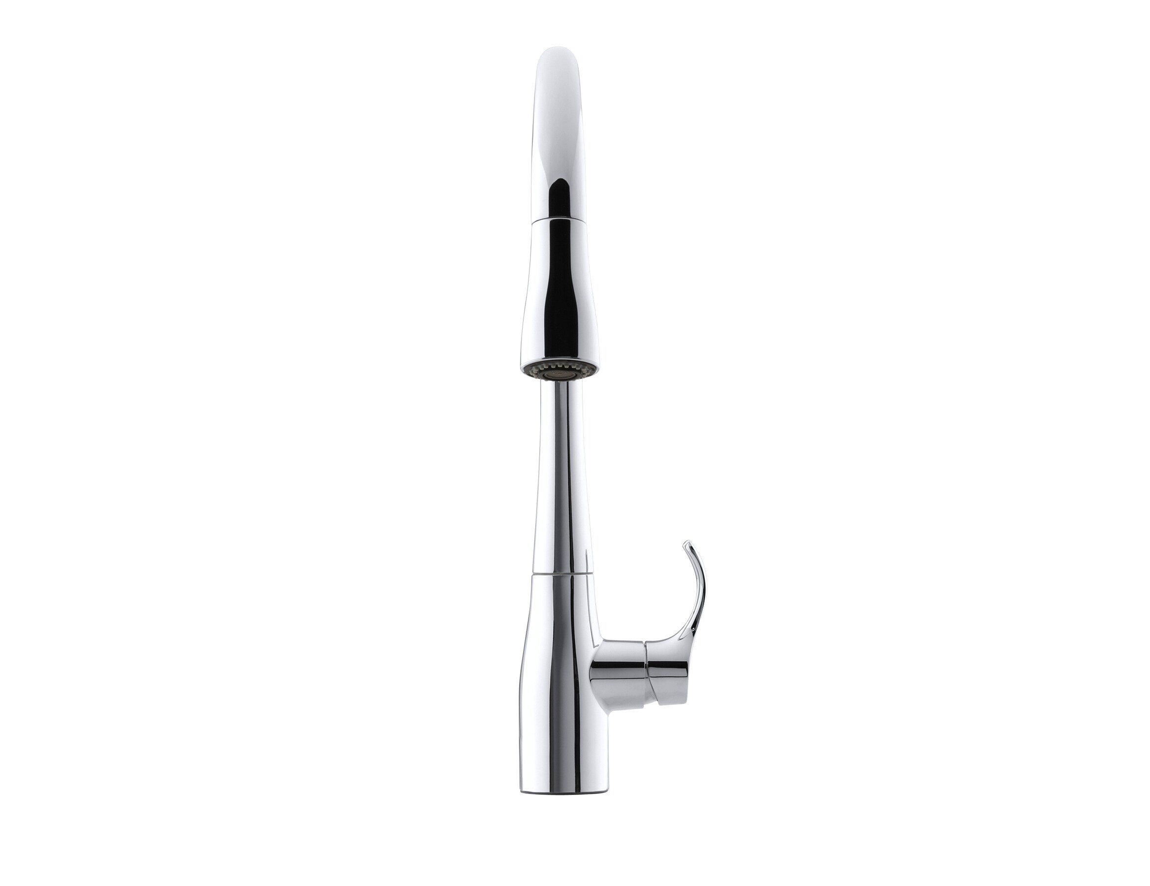 Vibrant Stainless Steel Single Handle Pull Down Kitchen Faucet