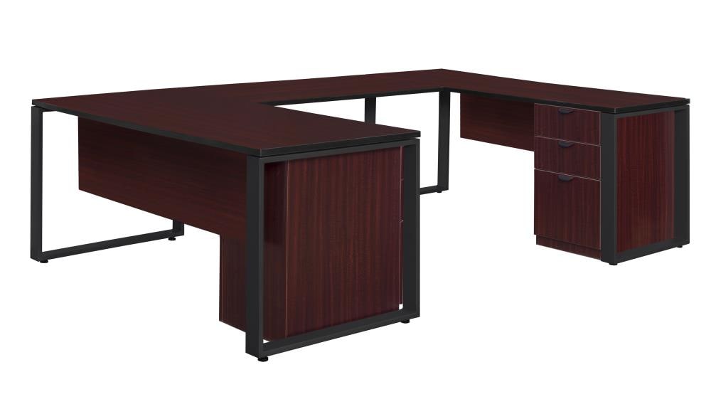 Regency STUDLP723048MHBK Structure 102-in Brown Modern/Contemporary U-shaped Desk