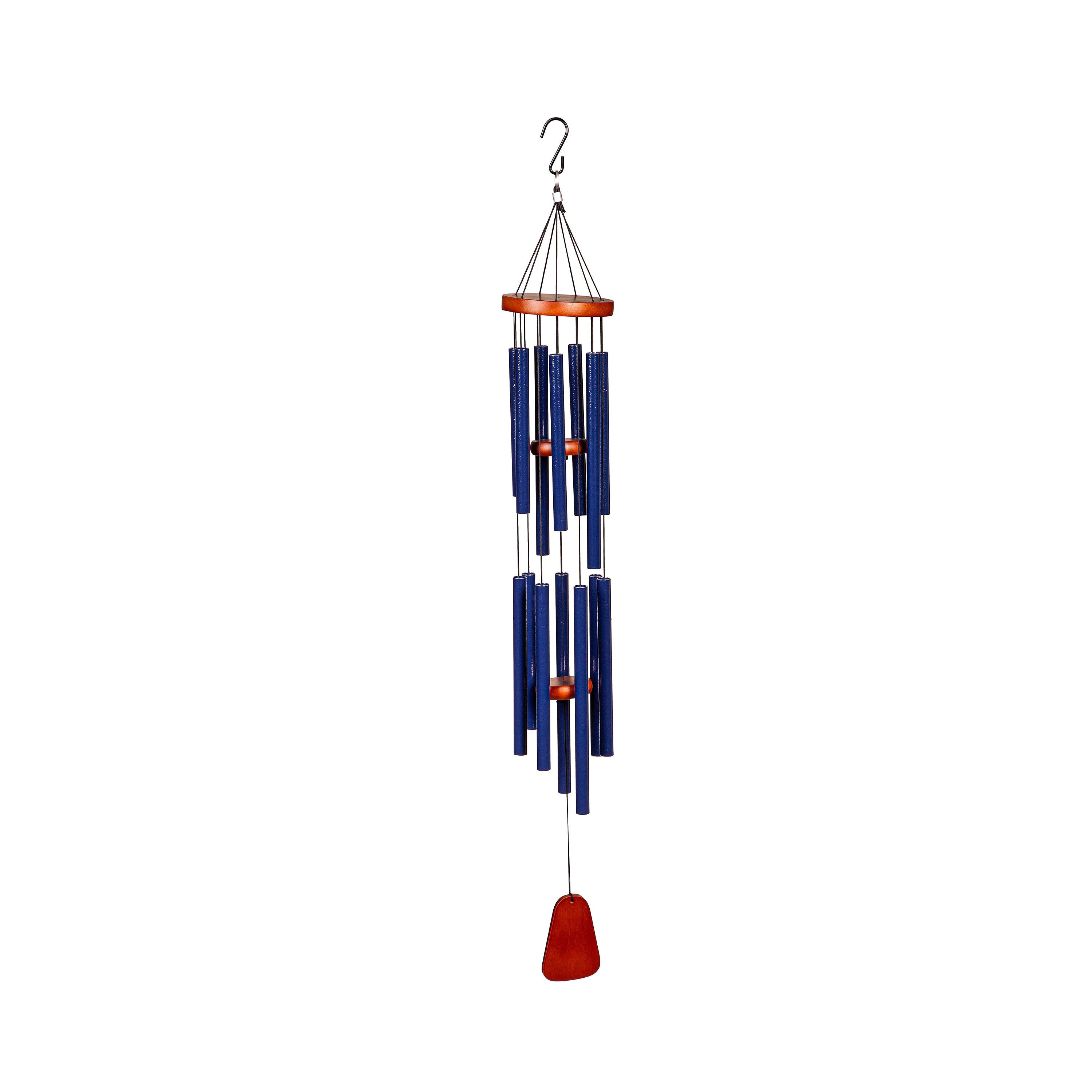 Evergreen 40-in Blue Metal Wind Chime in the Wind Chimes department at ...