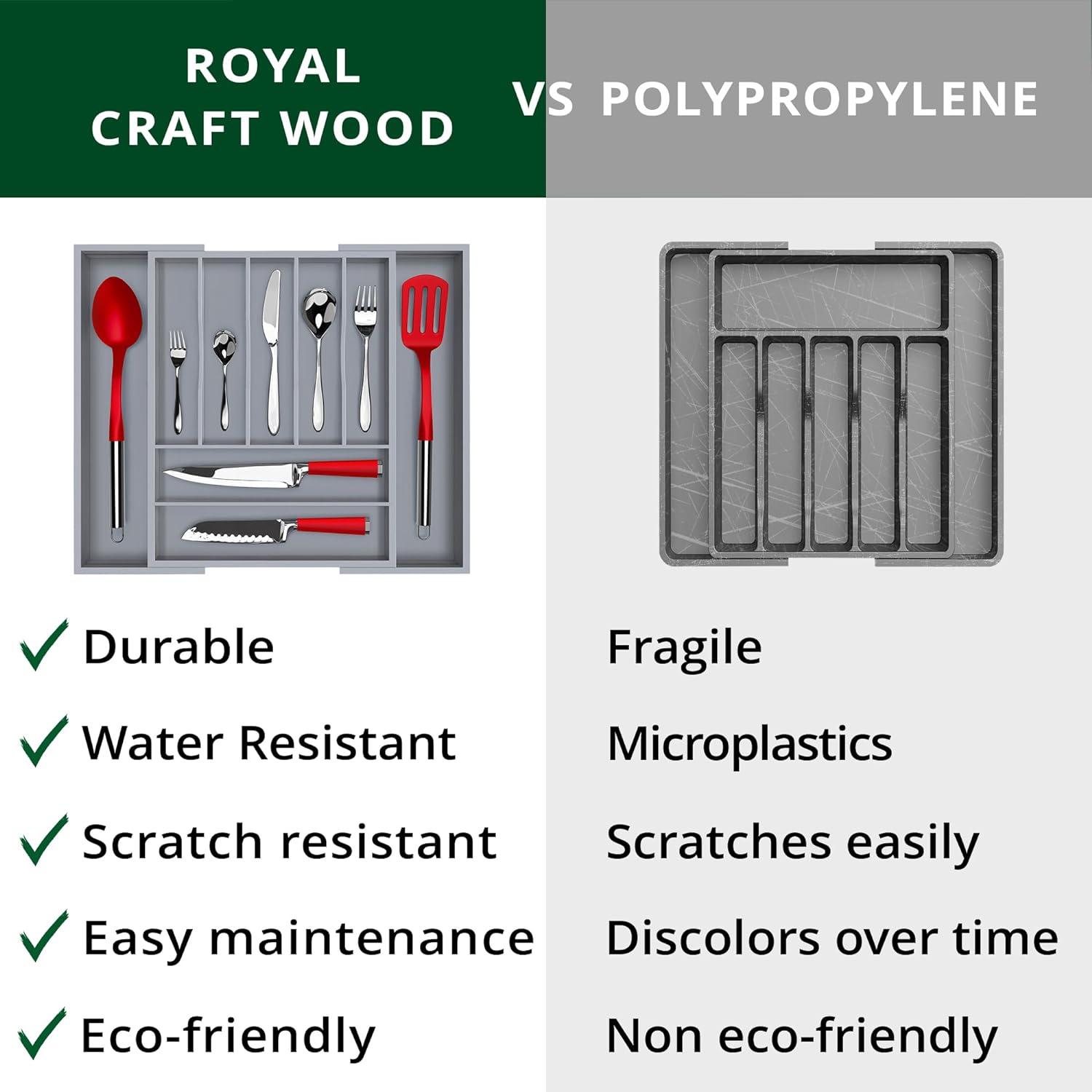 ROYAL CRAFT WOOD RCWKITDRAW-GR Drawer-Organizers - View #8