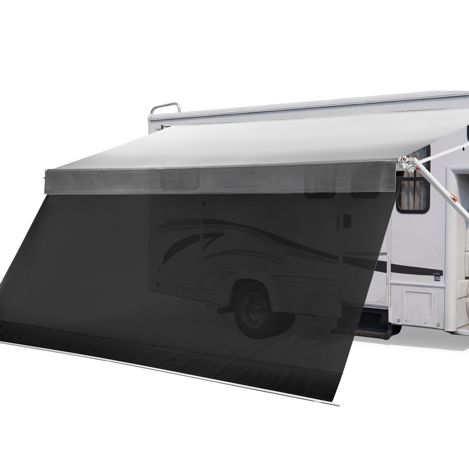 VEVOR Manual RV Awning Complete Kit + Sunshade Screen Furnace door kit