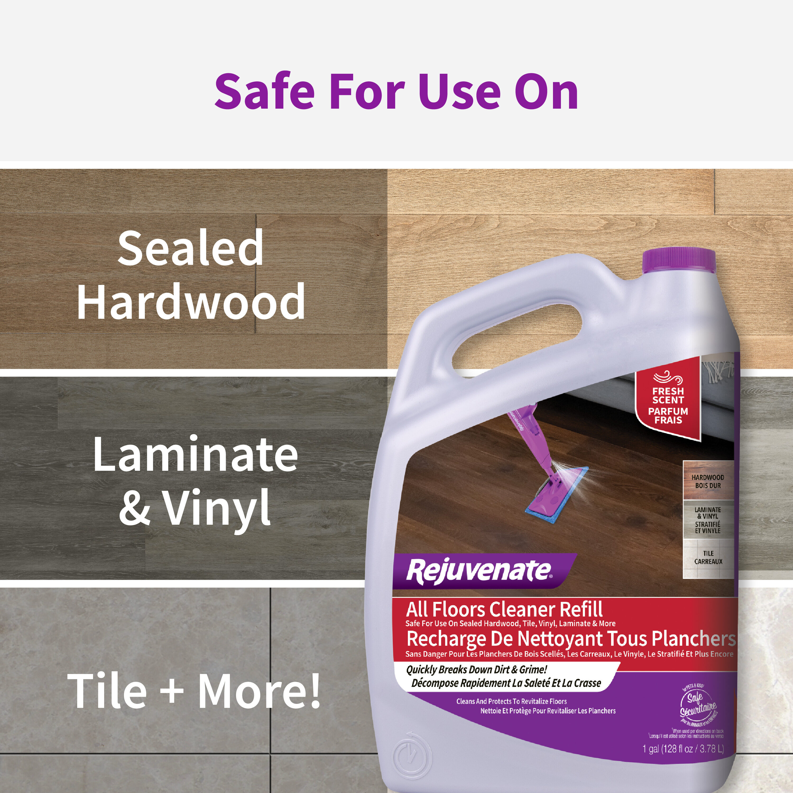Rejuvenate Clean Fresh Scent Floor Cleaner Liquid 38 oz 