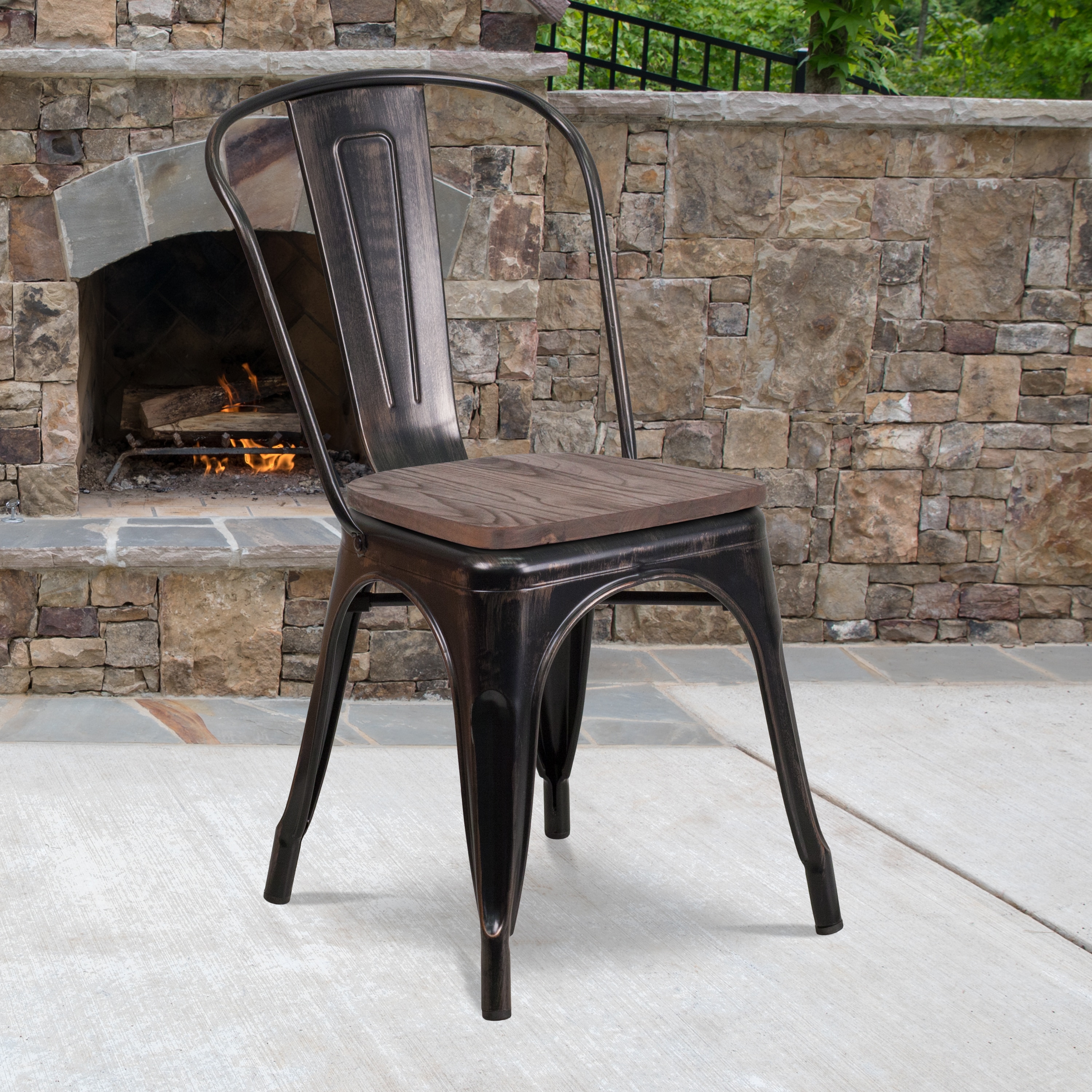 Flash Furniture 889142875963 Contemporary/Modern Dining Side Chair (Metal Frame)