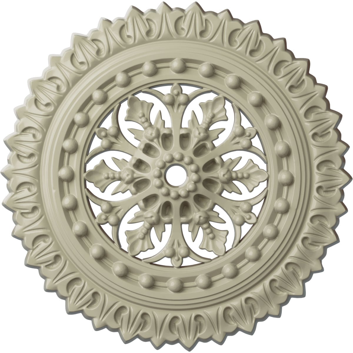 Ekena Millwork CM18SKCYF Sellek 18.5-in W x 18.5-in L Painted Clear Yellow Polyurethane Whole Ceiling Medallion