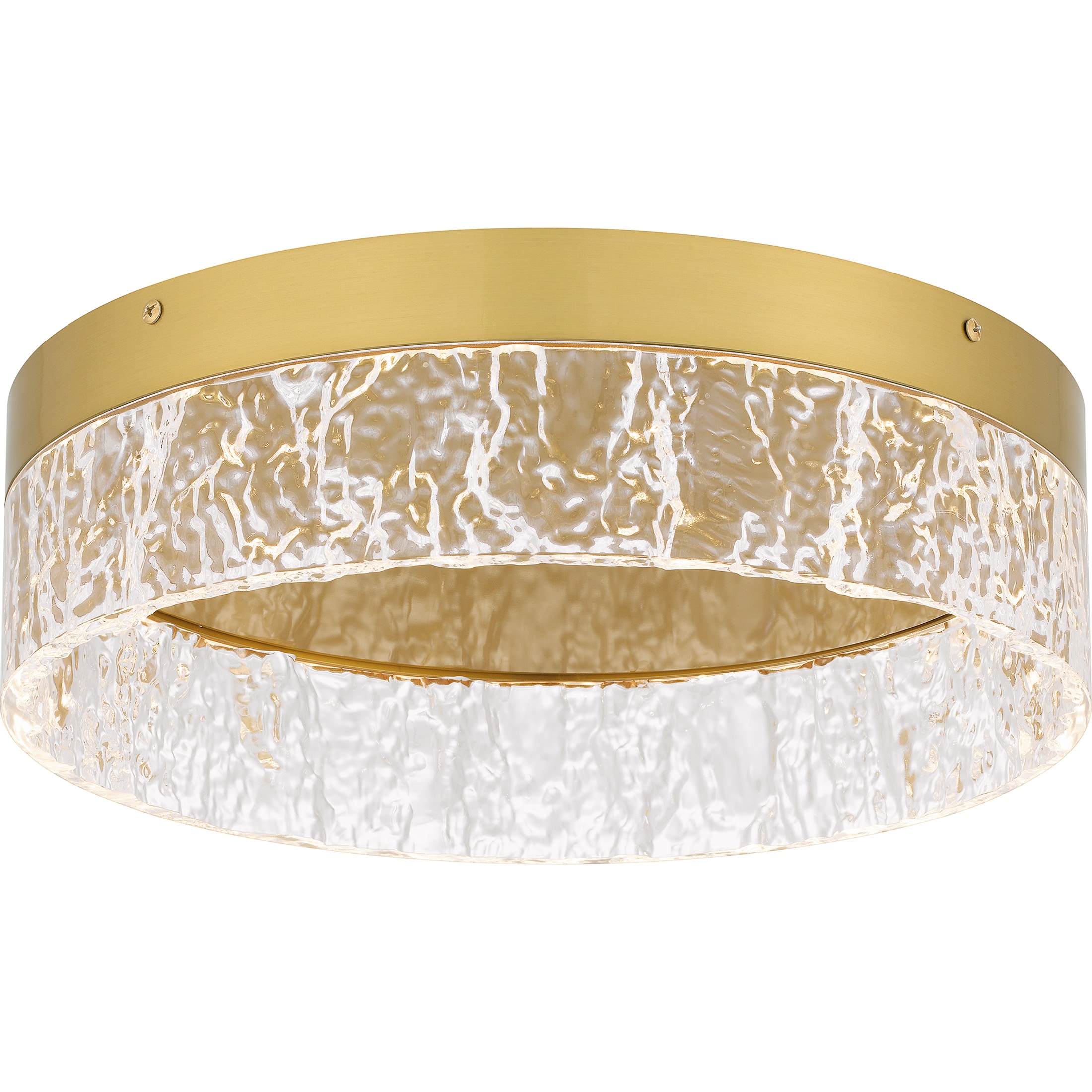 Quoizel QFL6763BRG Vistaria 1 -Light 13.75-in Brushed Gold Integrated LED Flush Mount Light