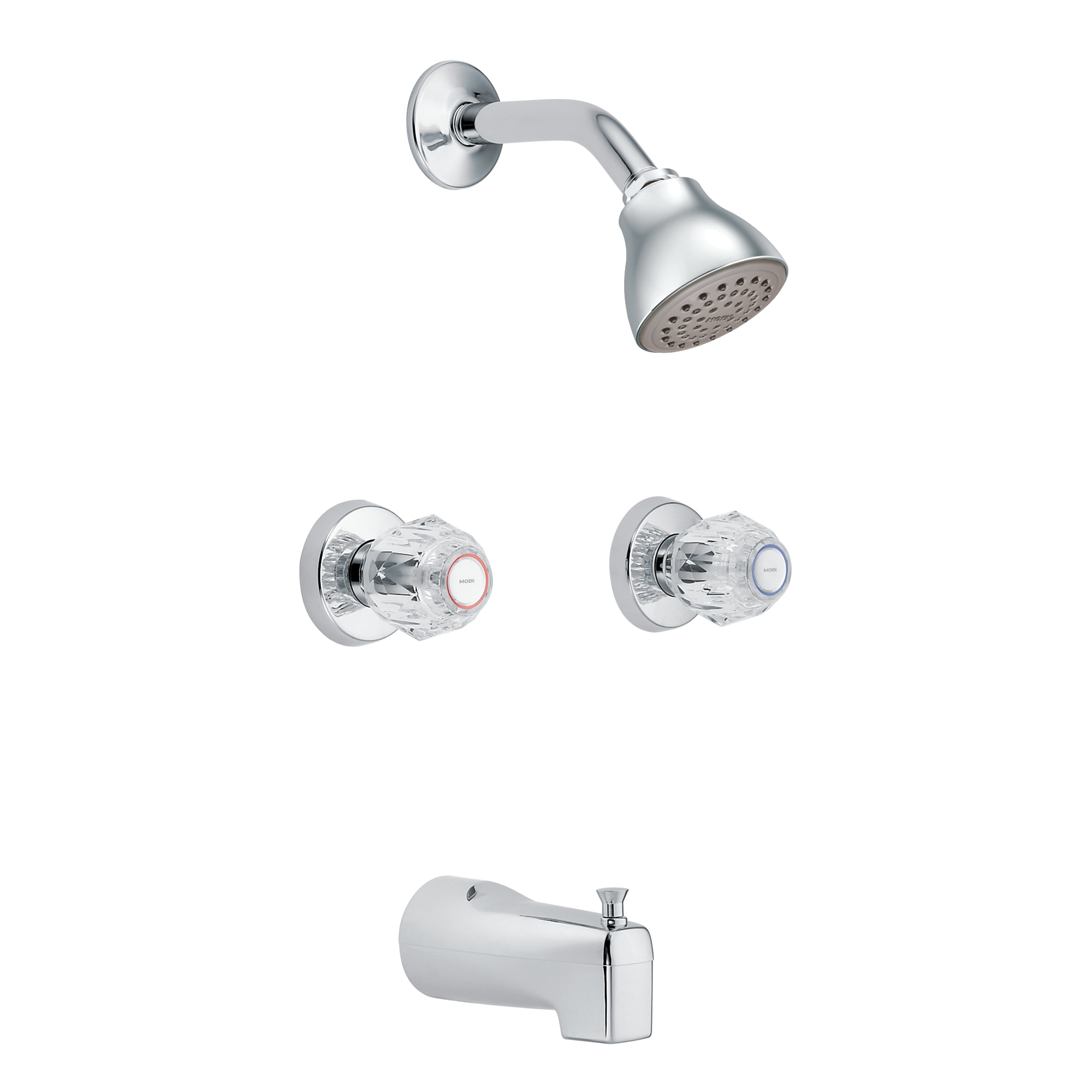 Moen 2919EP Chateau Chrome 2-handle Single function 2.5-in Round Bathtub and shower Faucet with Valve