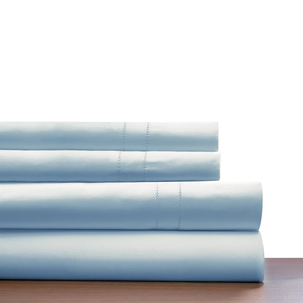 Pointehaven 620-Q-SKY Queen 620 -Thread Count Cotton Blue Bed Sheet Set