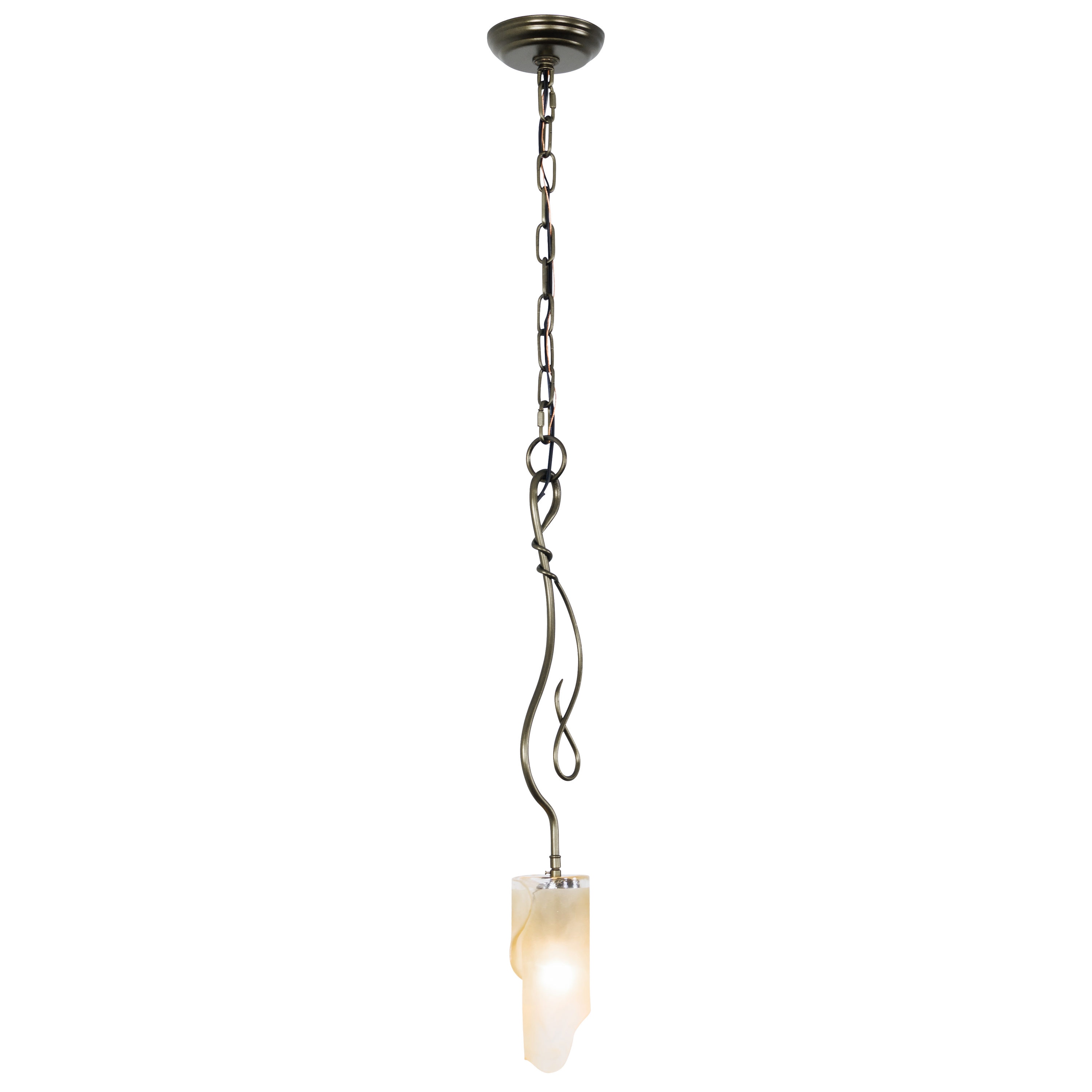 Varaluz 126M01SSG Soho 1 -Light Statue Garden Transitional Cylinder Mini Hanging Pendant light
