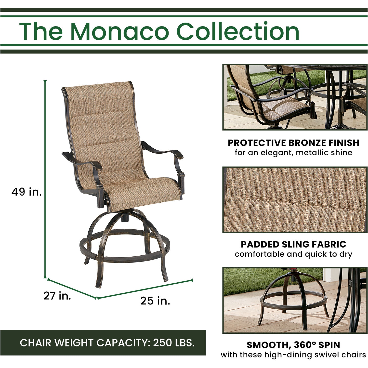 Hanover MONDN7PCPDBR-C-TAN Patio-Dining-Sets - View #4