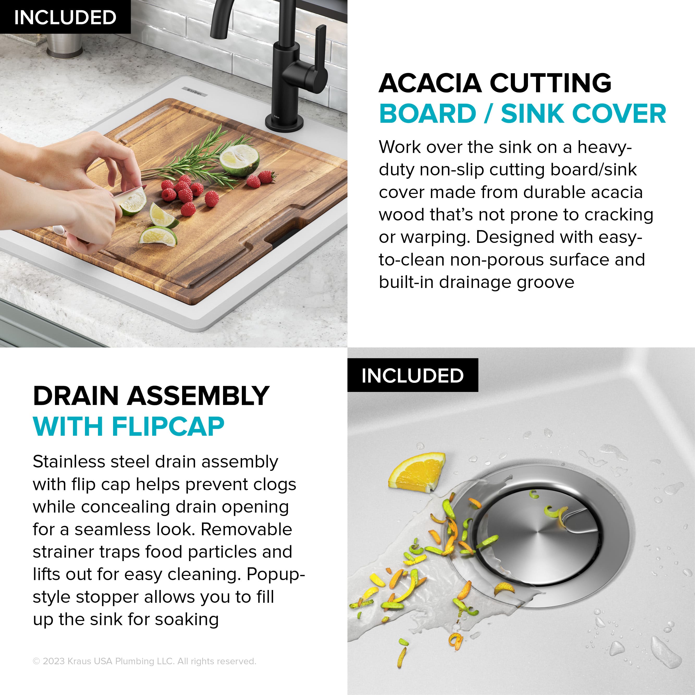 Kraus KGTW12-18WH Bar-Prep-Sinks - View #8